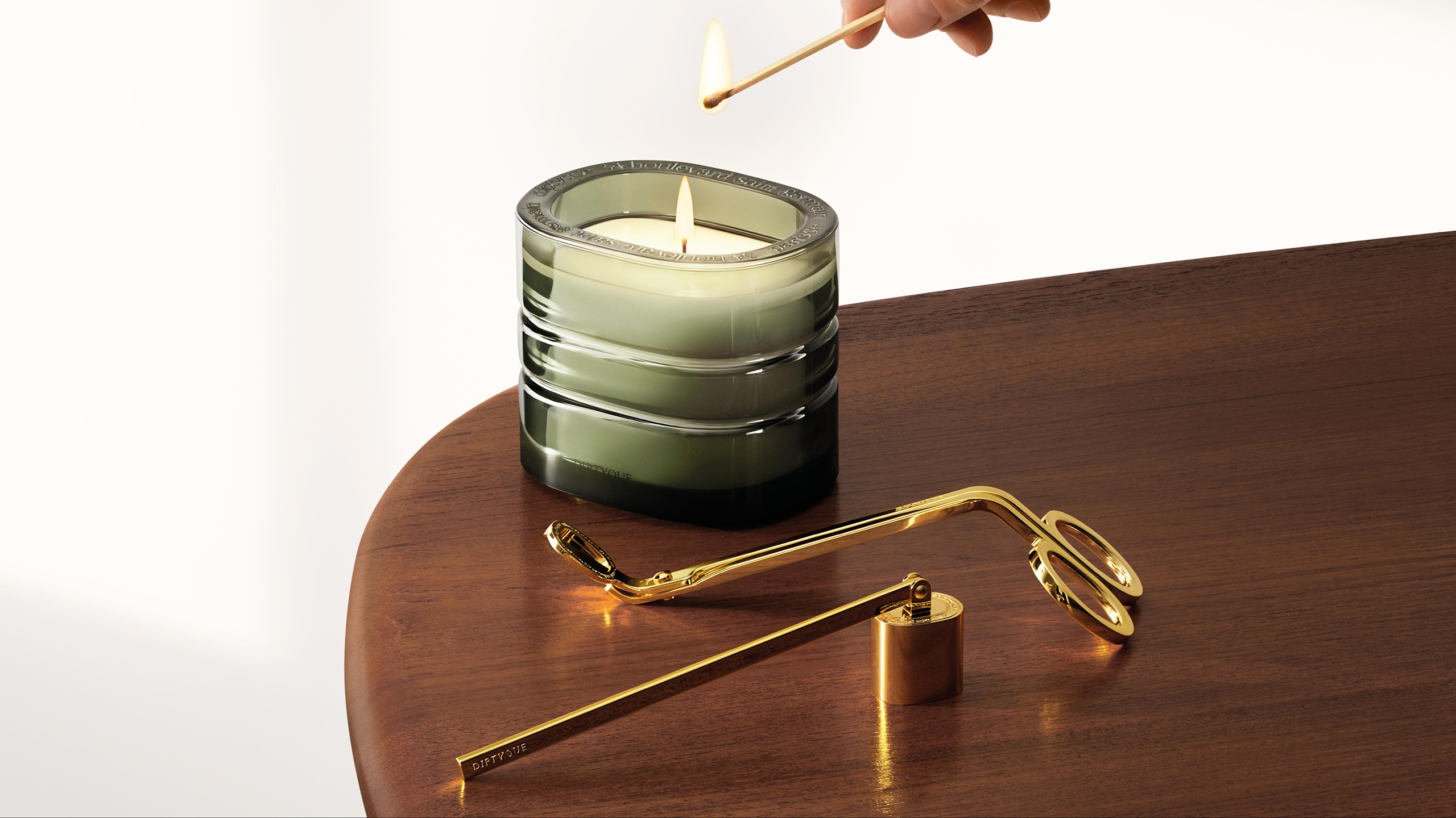 Diptyque’s Les Mondes de Diptyque five piece refillable candle