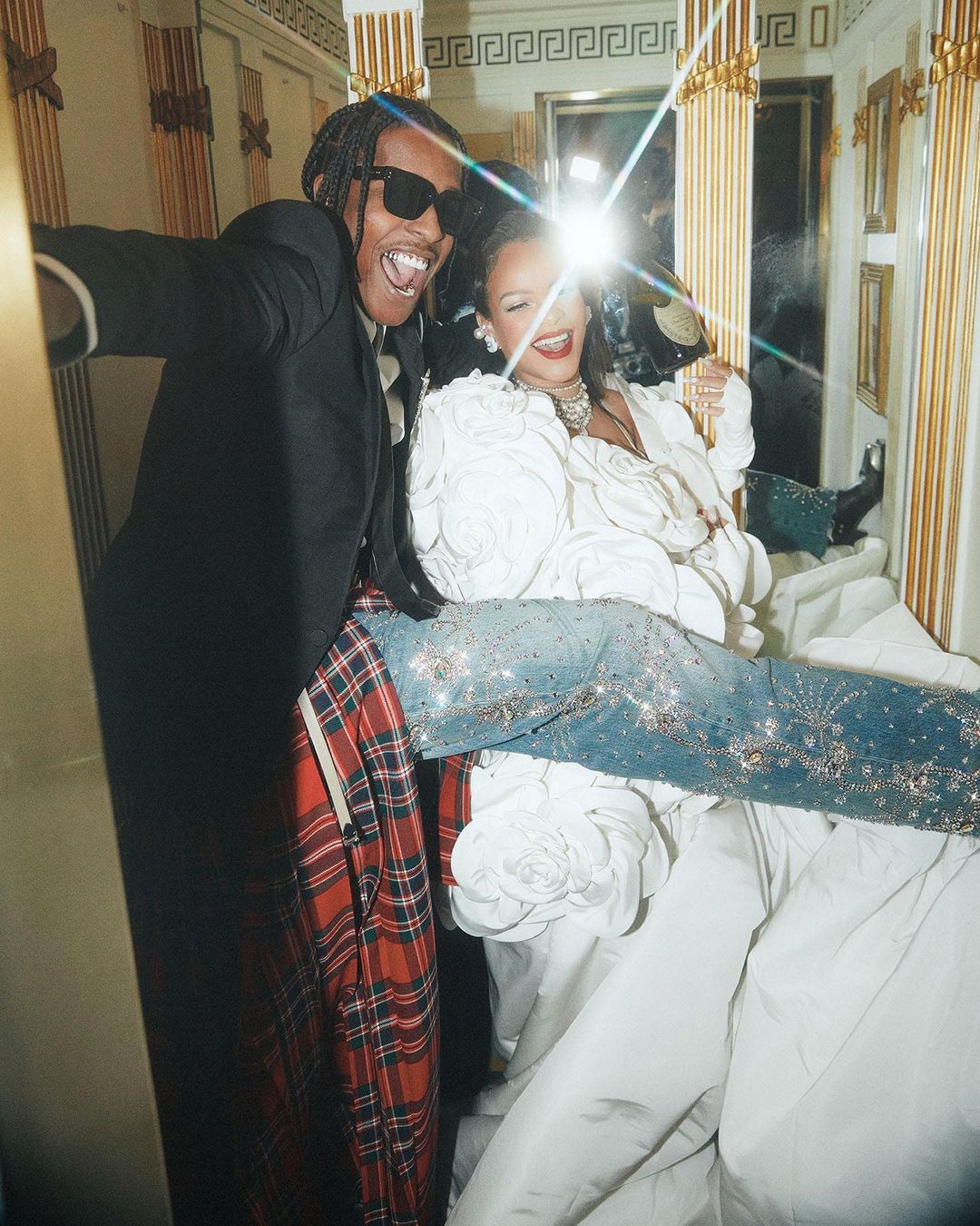 Rihanna and A$AP Rocky during the MET Gala 2023