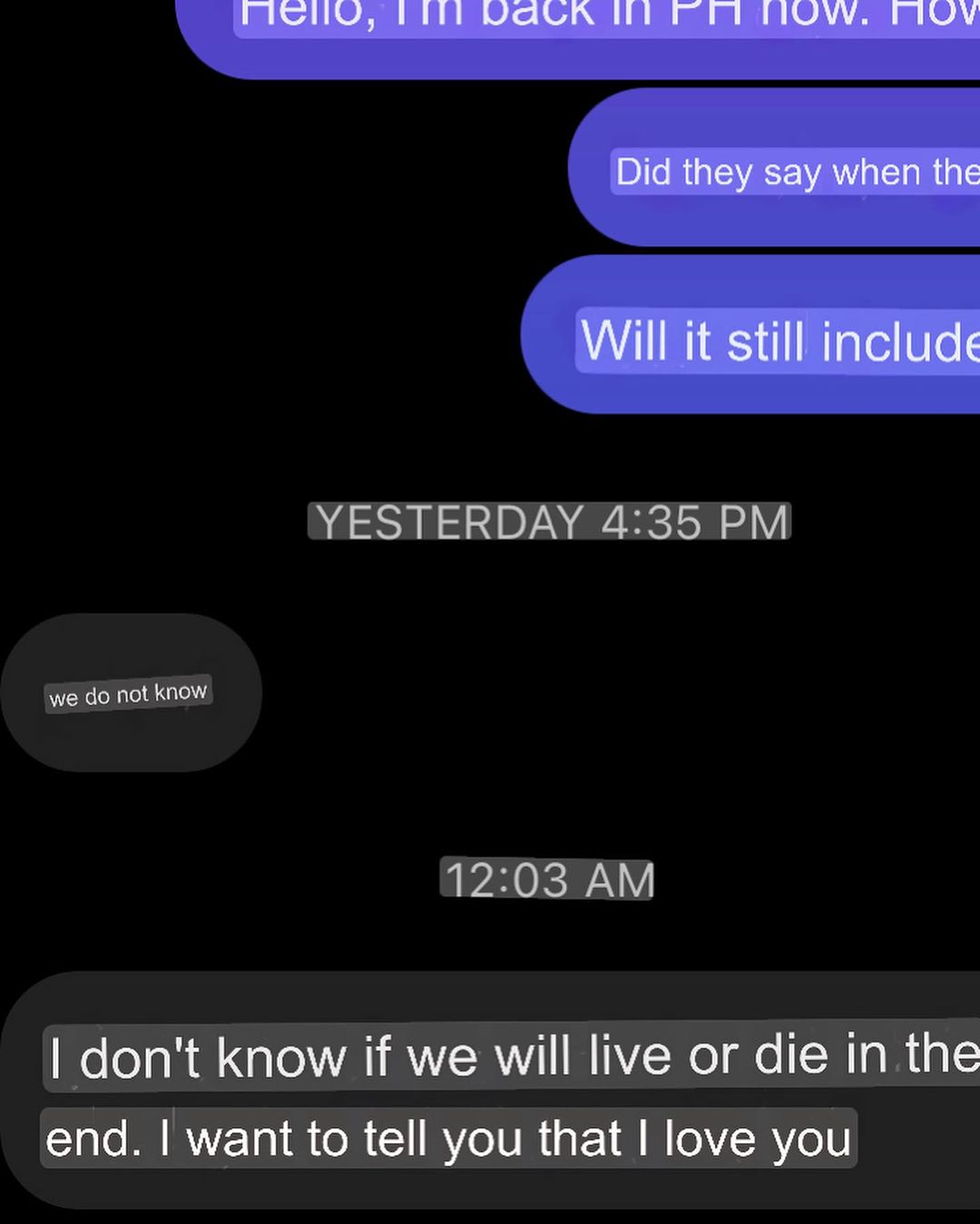 Screenshot of the beauty queen's conversation with her family