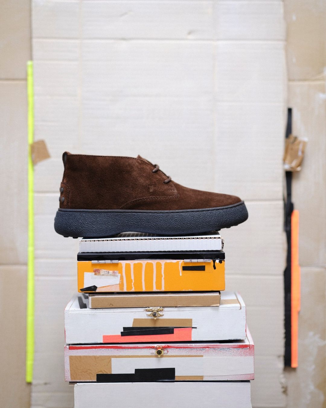 tod's suede shoes men's boots MEGA MAN