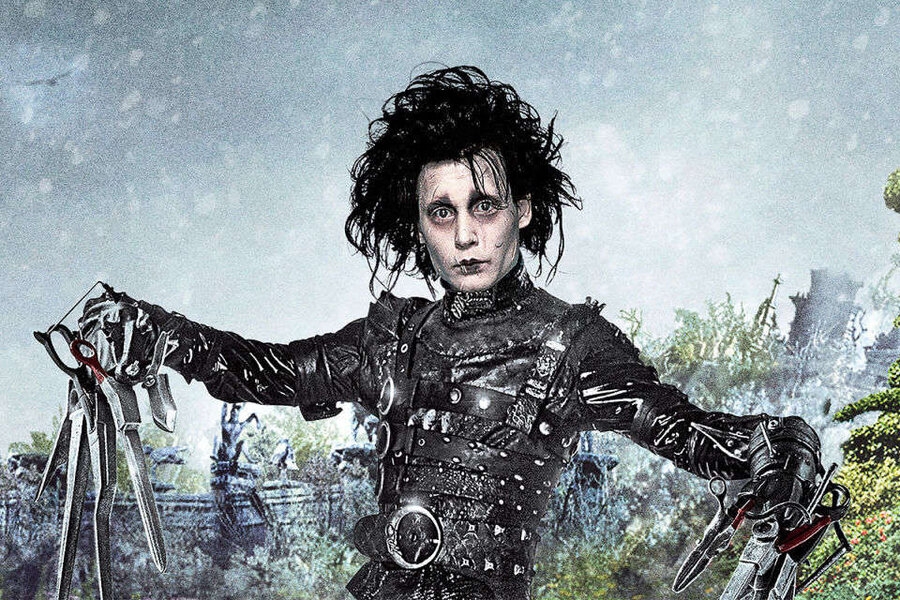 The film's filters and costumes play with haze grays and blush violets as its Halloween colors