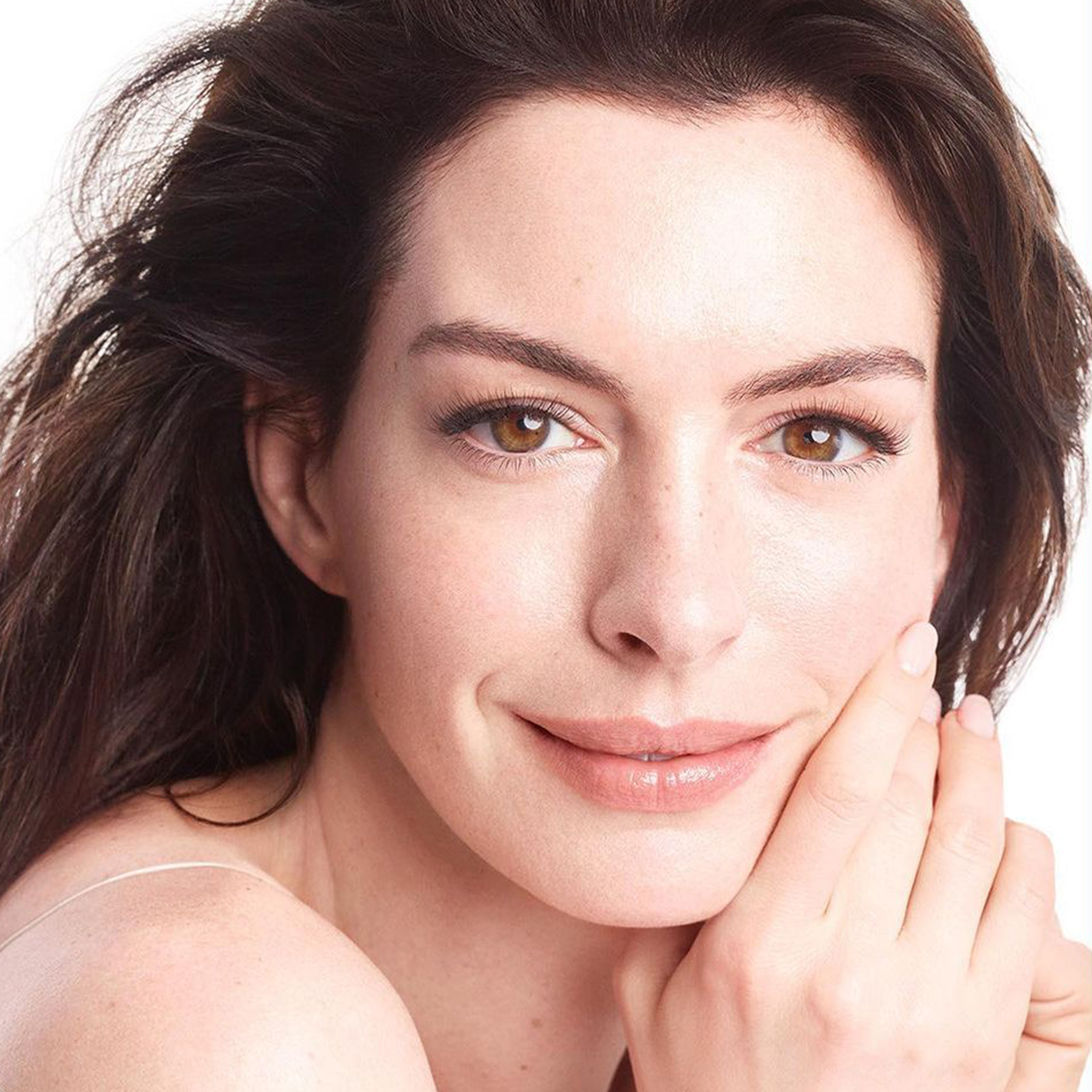 Anne Hathaway is the face of Shiseido's Vital Perfection skincare series