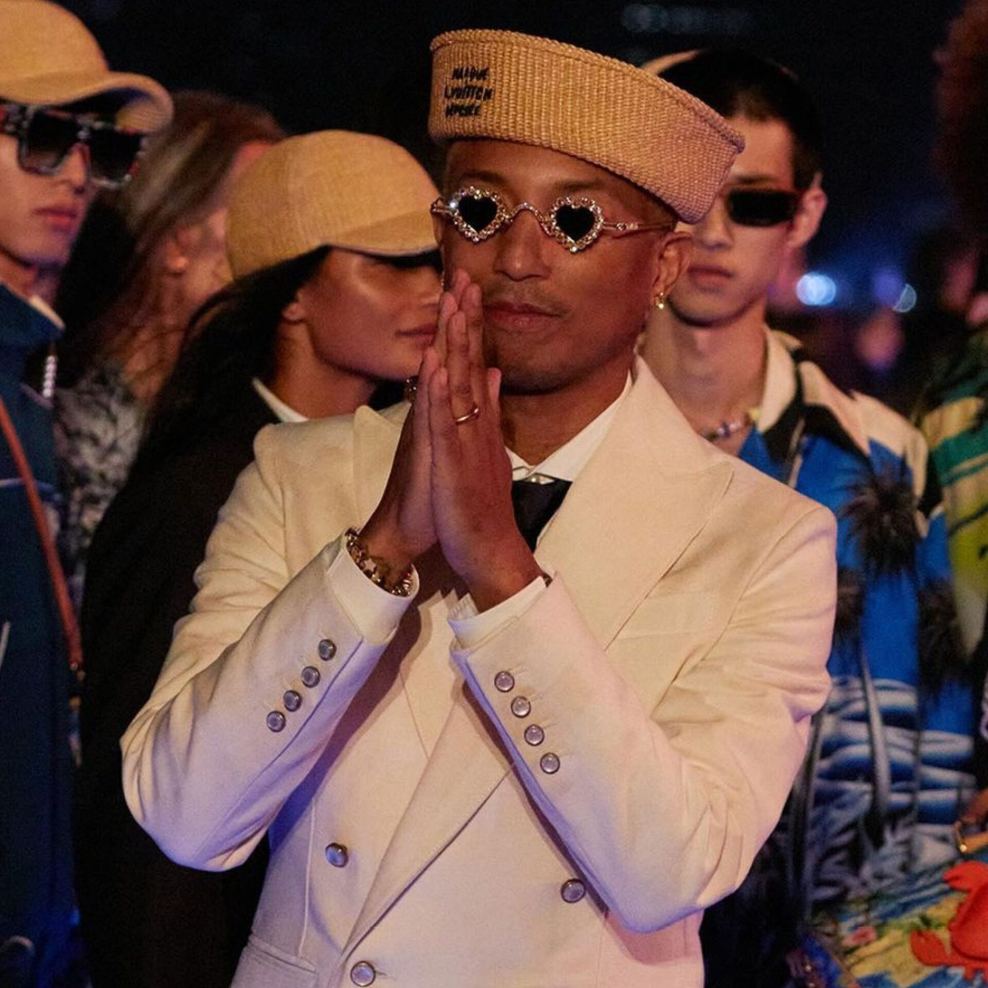 Pharrell Blends Workday Suave and Tropical Ease in Louis Vuitton’s Pre-Fall 2024 Show
