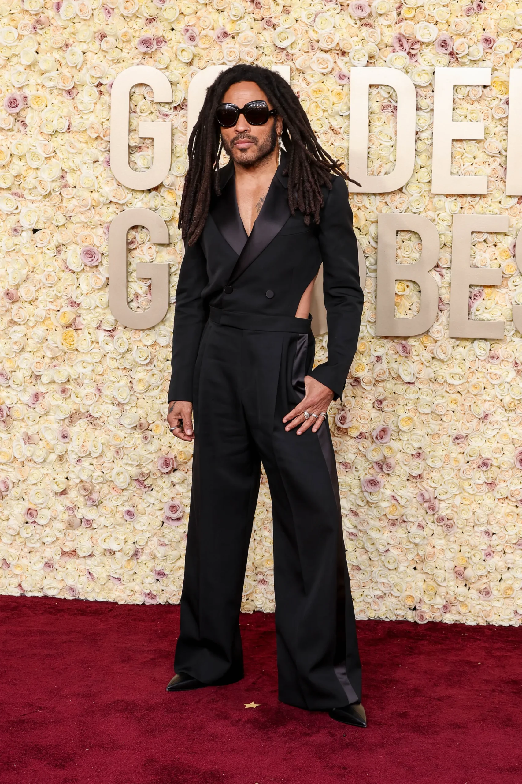 MEGA Man’s Best Dressed Men at the 2024 Golden Globes LENNY KRAVITZ ALEXANDER MCQUEEN