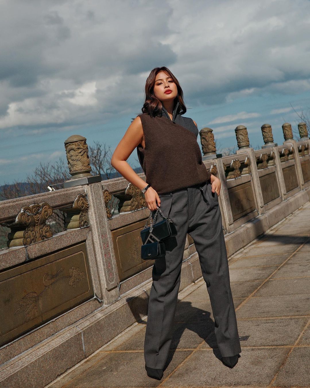 gabbi garcia vest trend versatile ways fendi