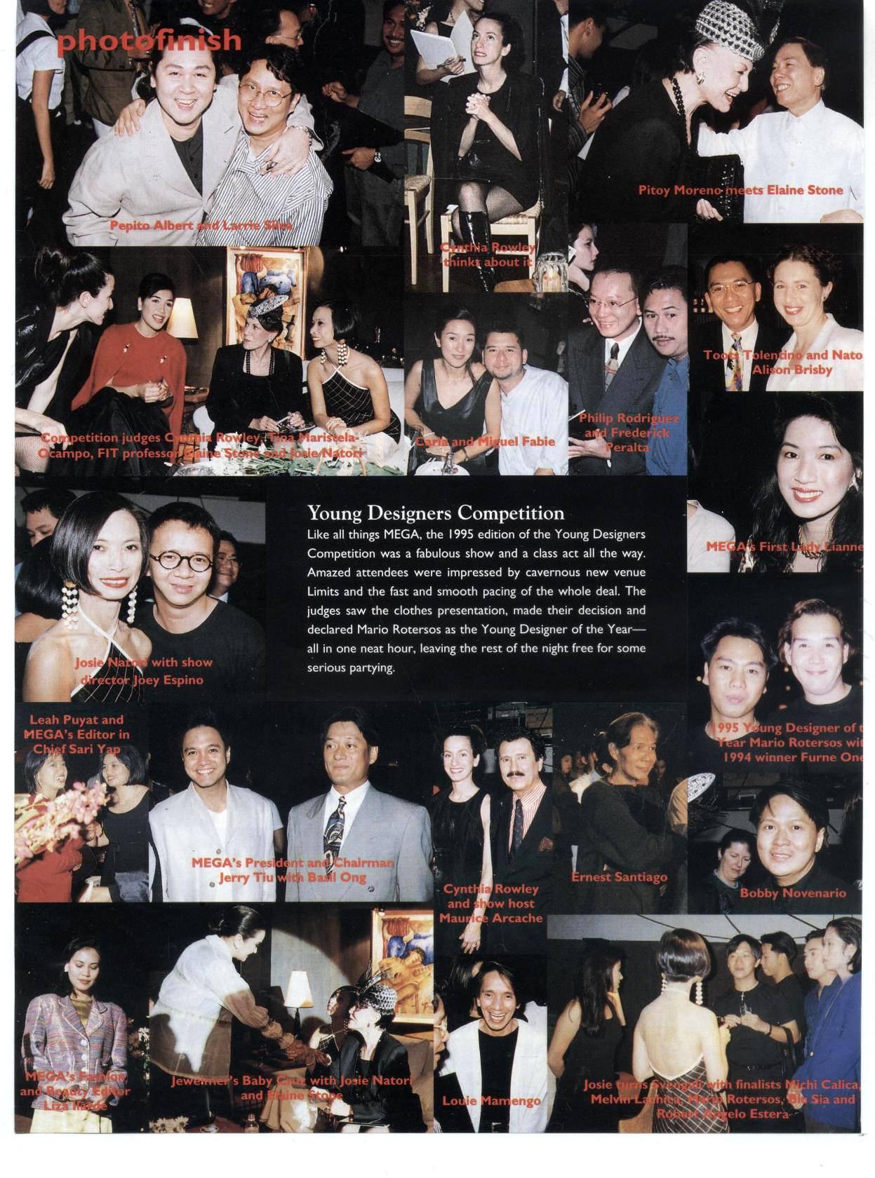 Furne One and other notable individuals spotted at the 1995 Young Designers Competition