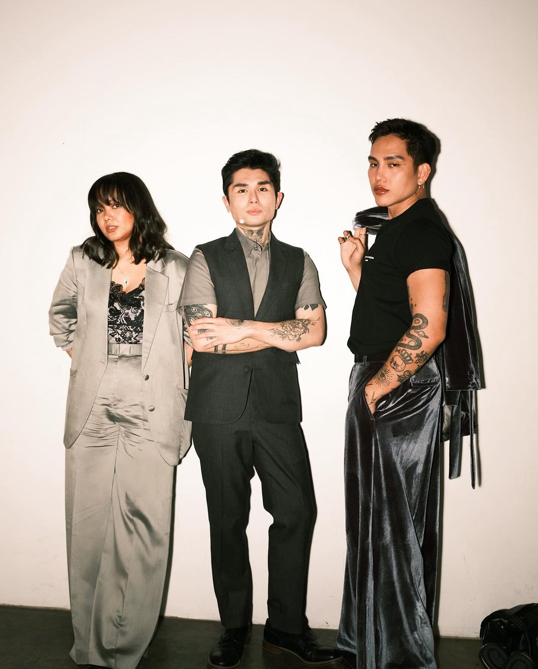 Makeup artists Anthea Bueno, Mark Kingson Qua, and Jelly Eugenio