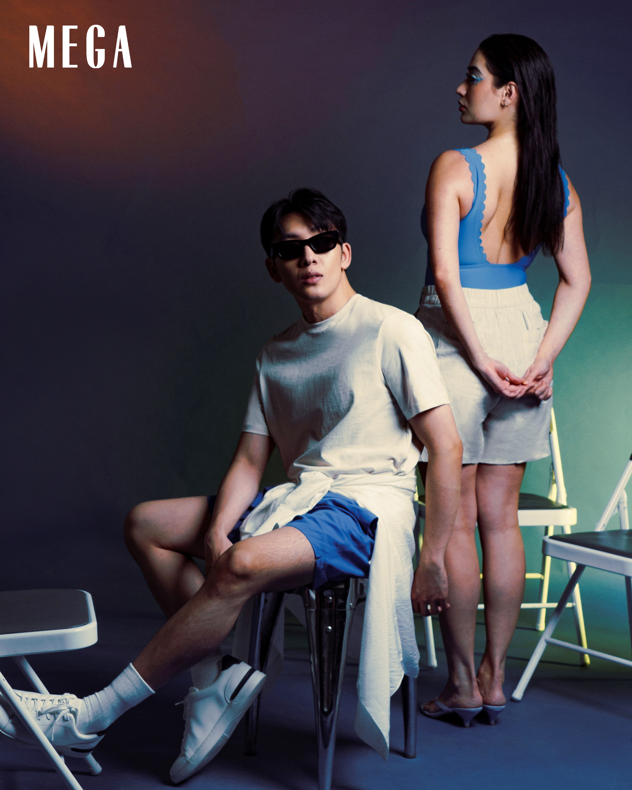 kerwin king regular fit pure cotton crew neck t-shirt and quick dry swim shorts marks & spencer