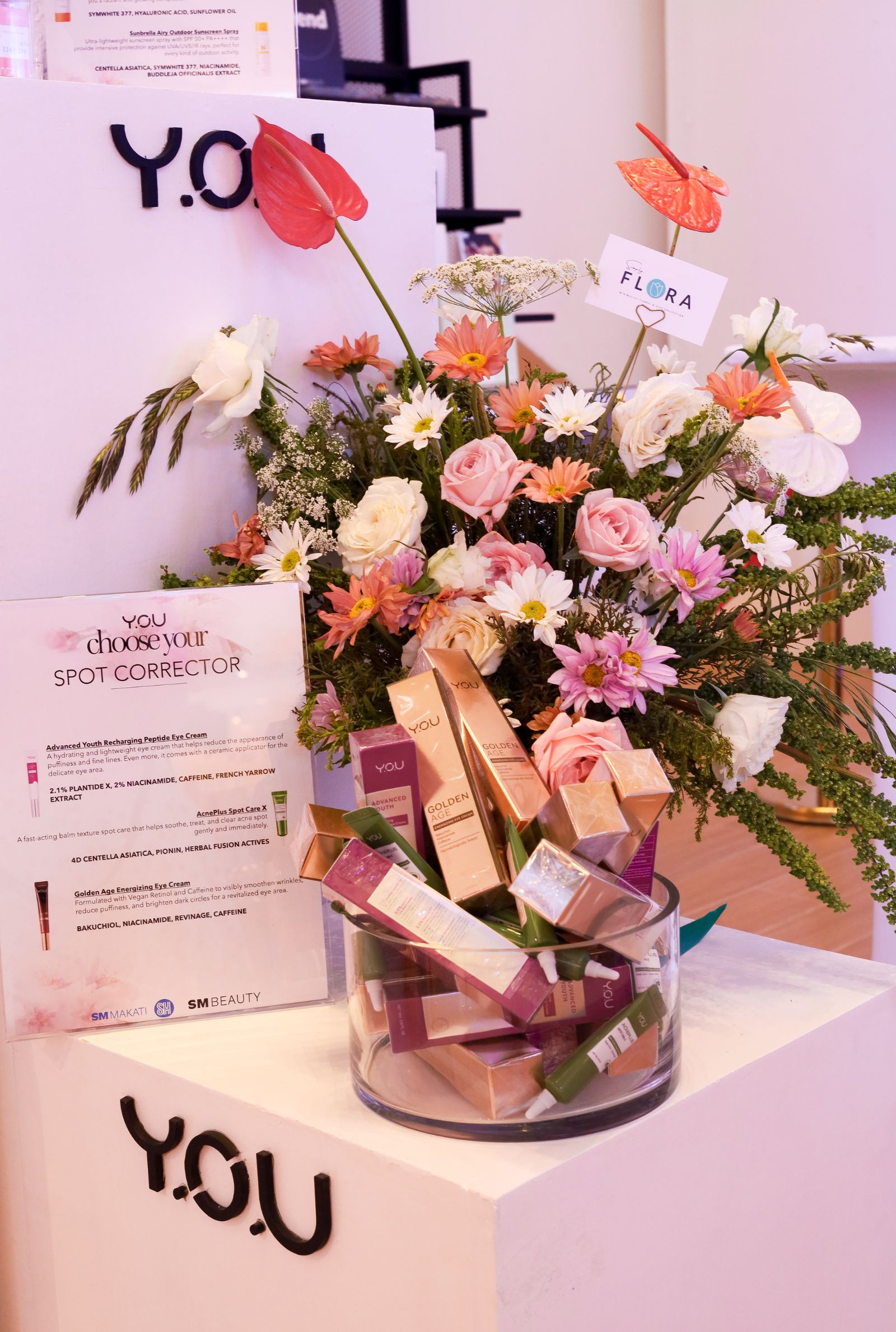 Guests take their pick at the brand's skincare buffet