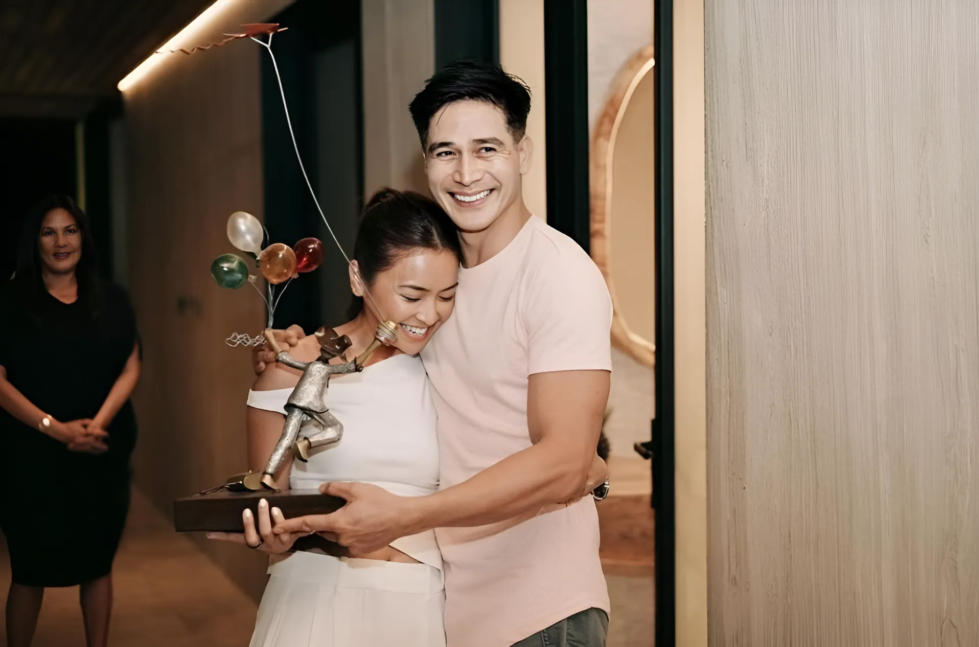 Kathryn Bernardo housewarming party Alden Richards new house home slide art michael cacnio piolo pascual