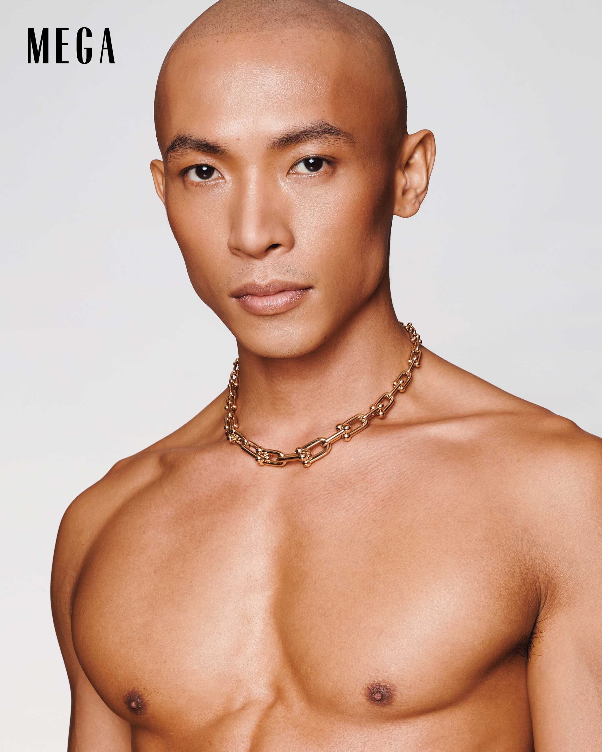Akiro Orteza is wearing a TIFFANY & CO. necklace