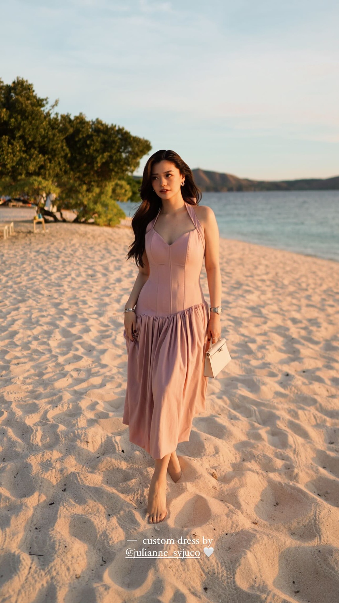 Laureen Uy Miggy Cruz weddings guests Palawan destination fashion style maximalist colors prints beach wedding Verniece Enciso