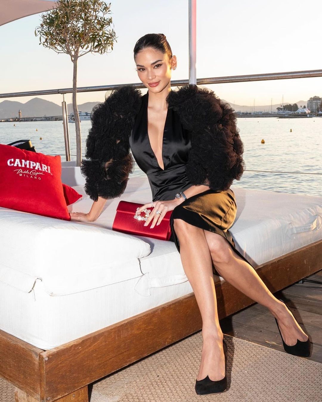 Pia Wurtzbach 77th Cannes Film Festival Roger Vivier Carolina Herrera