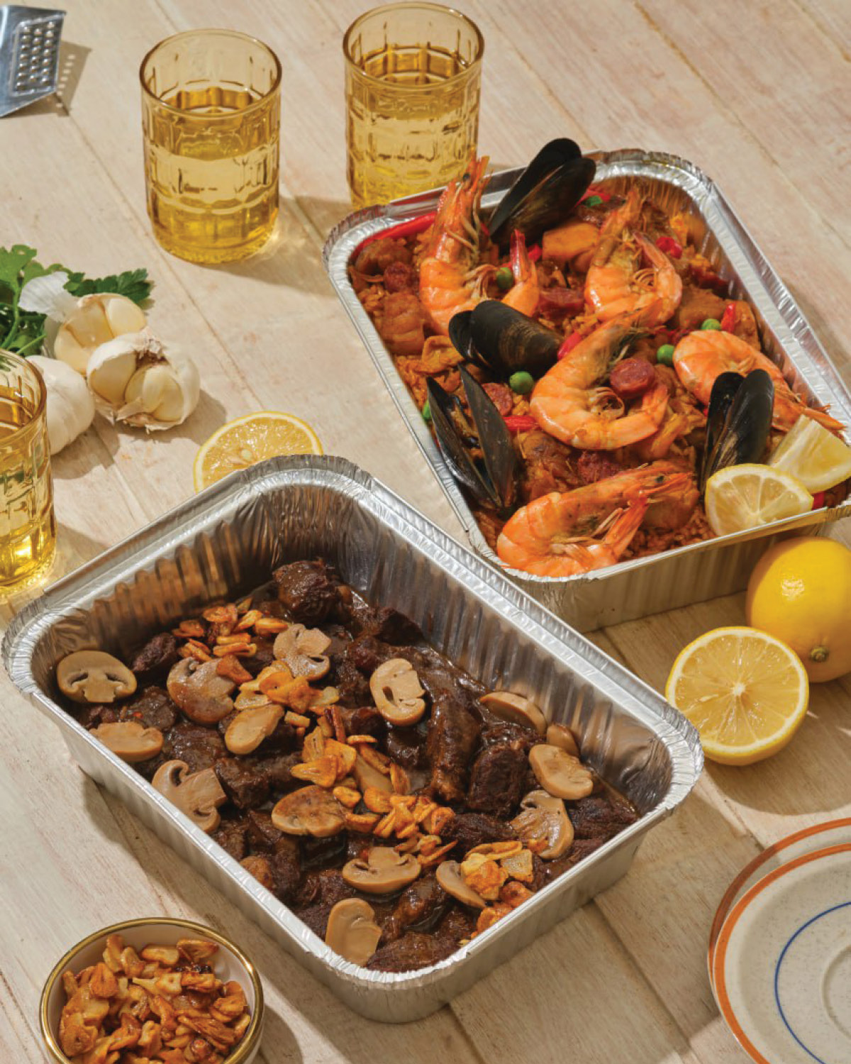 Mamita's Beef Salpicao and Paella Mixta