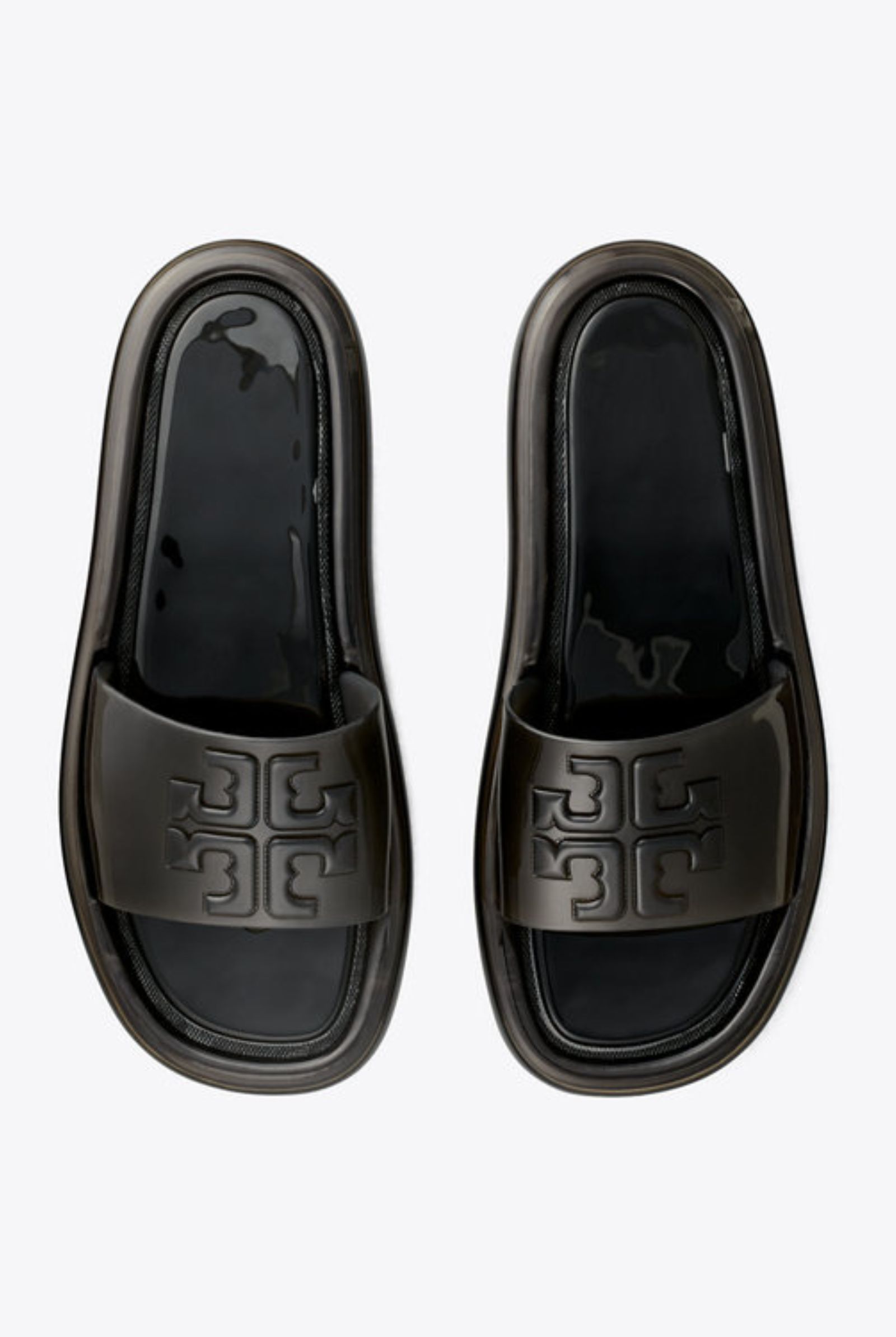 Tory Burch Bubble Jelly Slides in Perfect Black