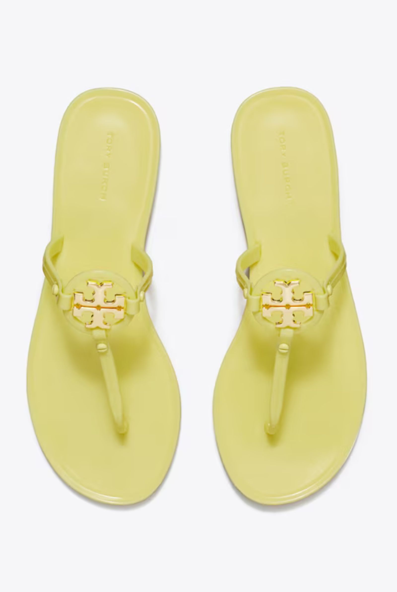 Tory Burch Jelly Thong Sandals in Yellow Pear