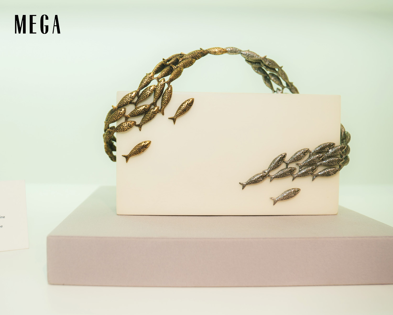 Neil Felipp's Oshana minaudière takes inspiration from Moalbal, Cebu, and is also displayed at the Peninsula Manila.