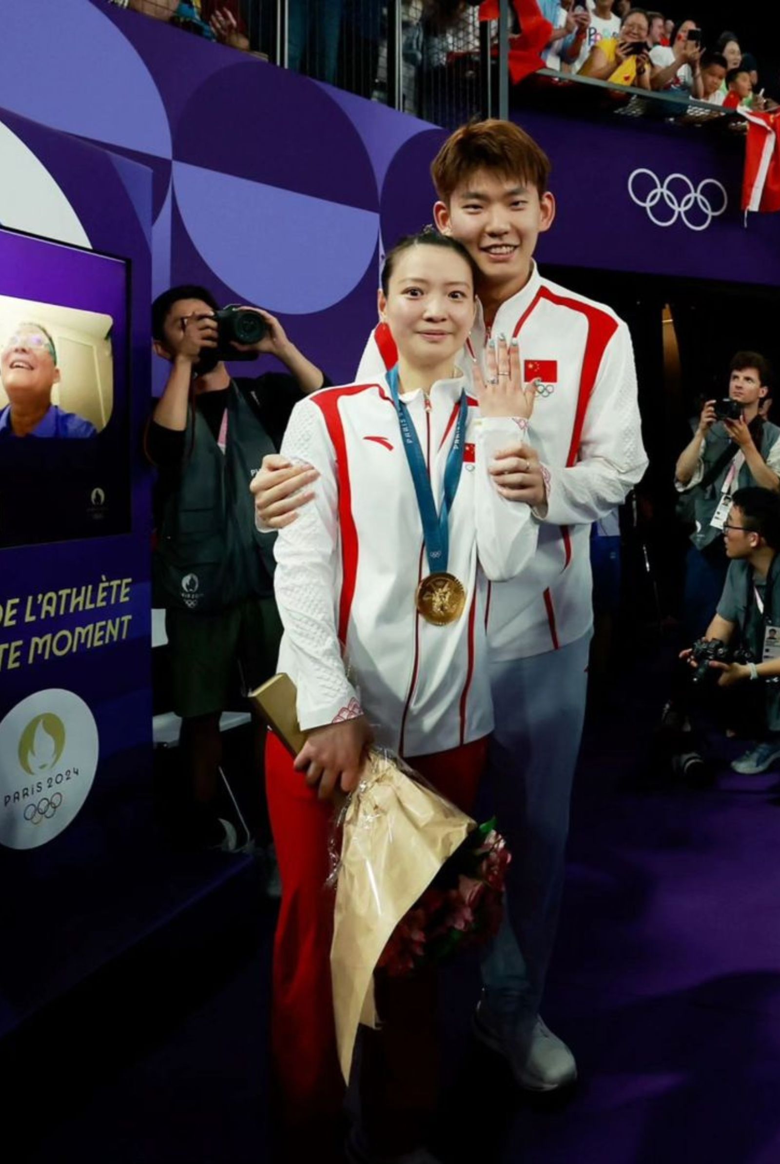 Huang Ya Qiong and Liu Yuchen Paris Olympics love
