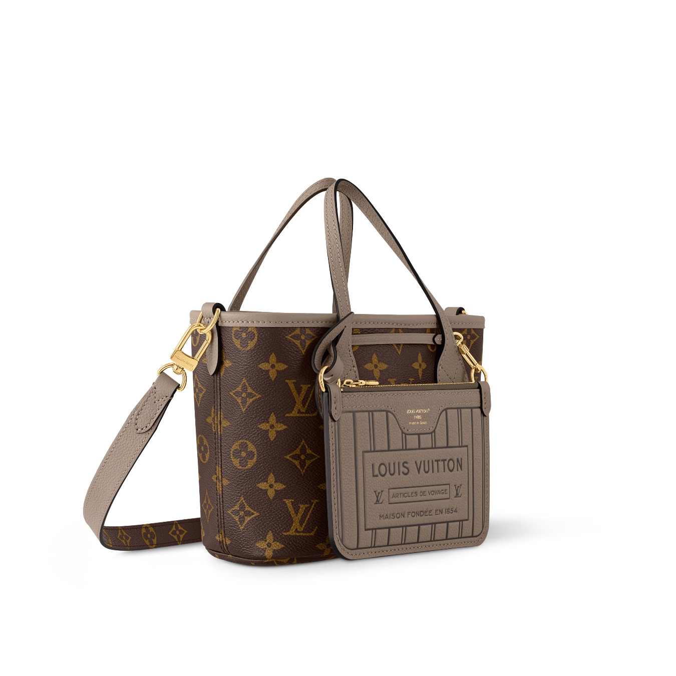 Neverfull Inside Out BB in Dark Fango
