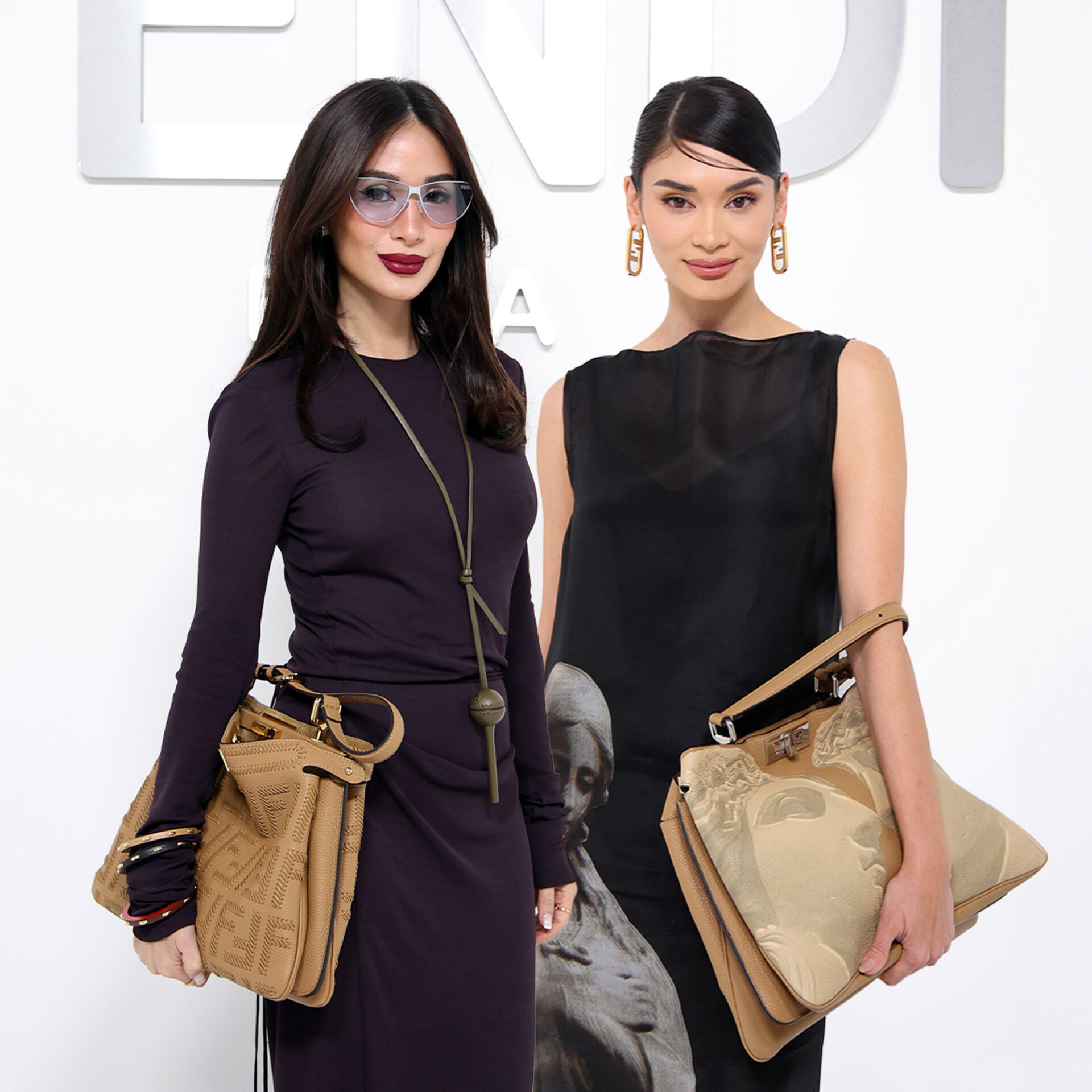 mega heart evangelista Pia Wurtzbach fendi ss25 Milan fashion week