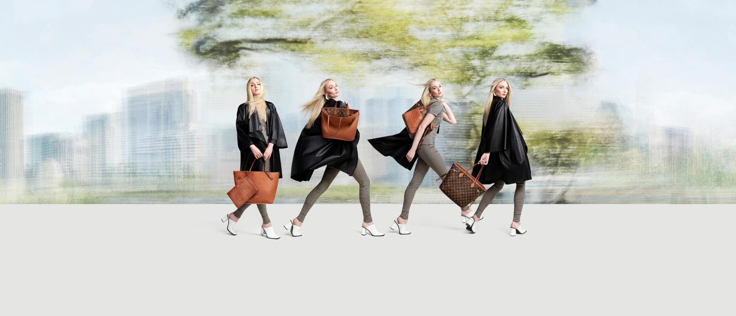 Sophie Turner for Neverfull Inside Out