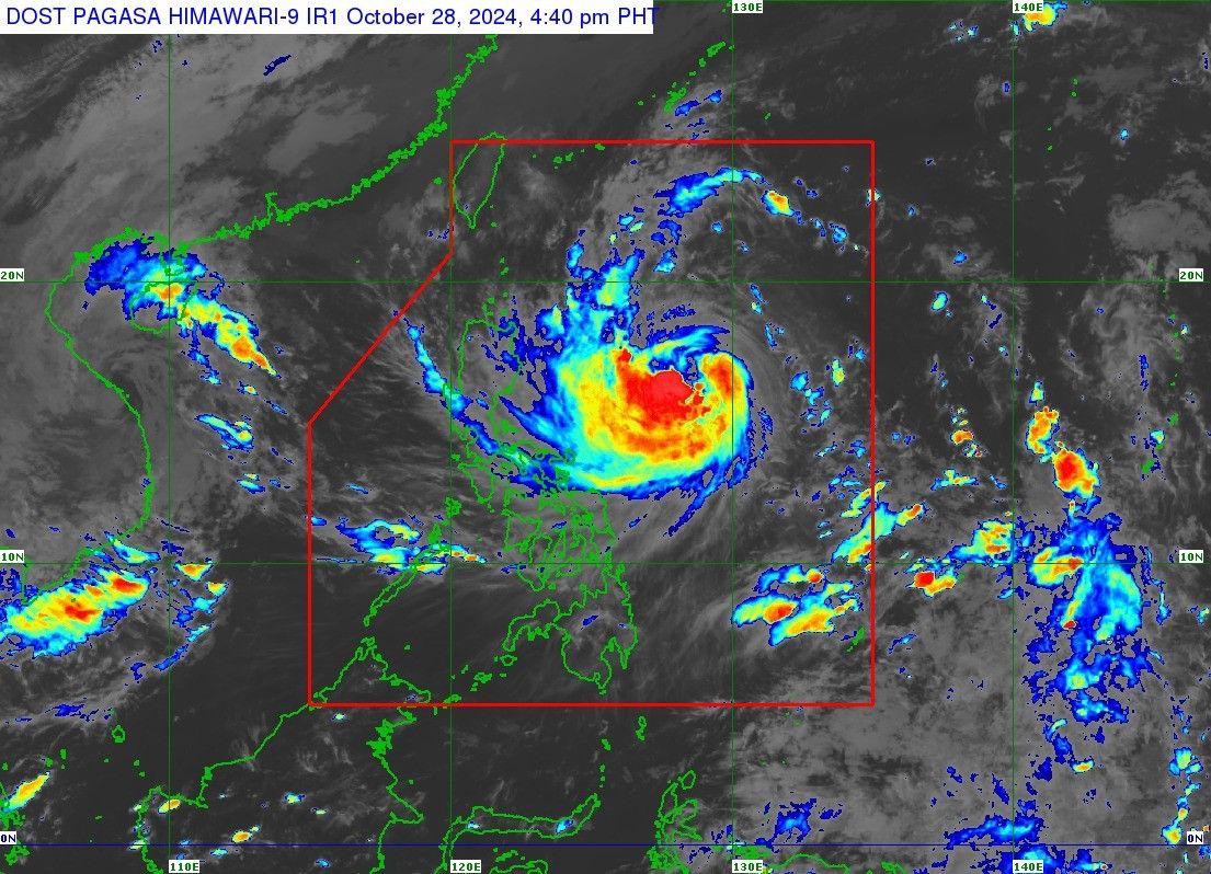 Typhoon Leon intensifying as it makes its way to the Philippines