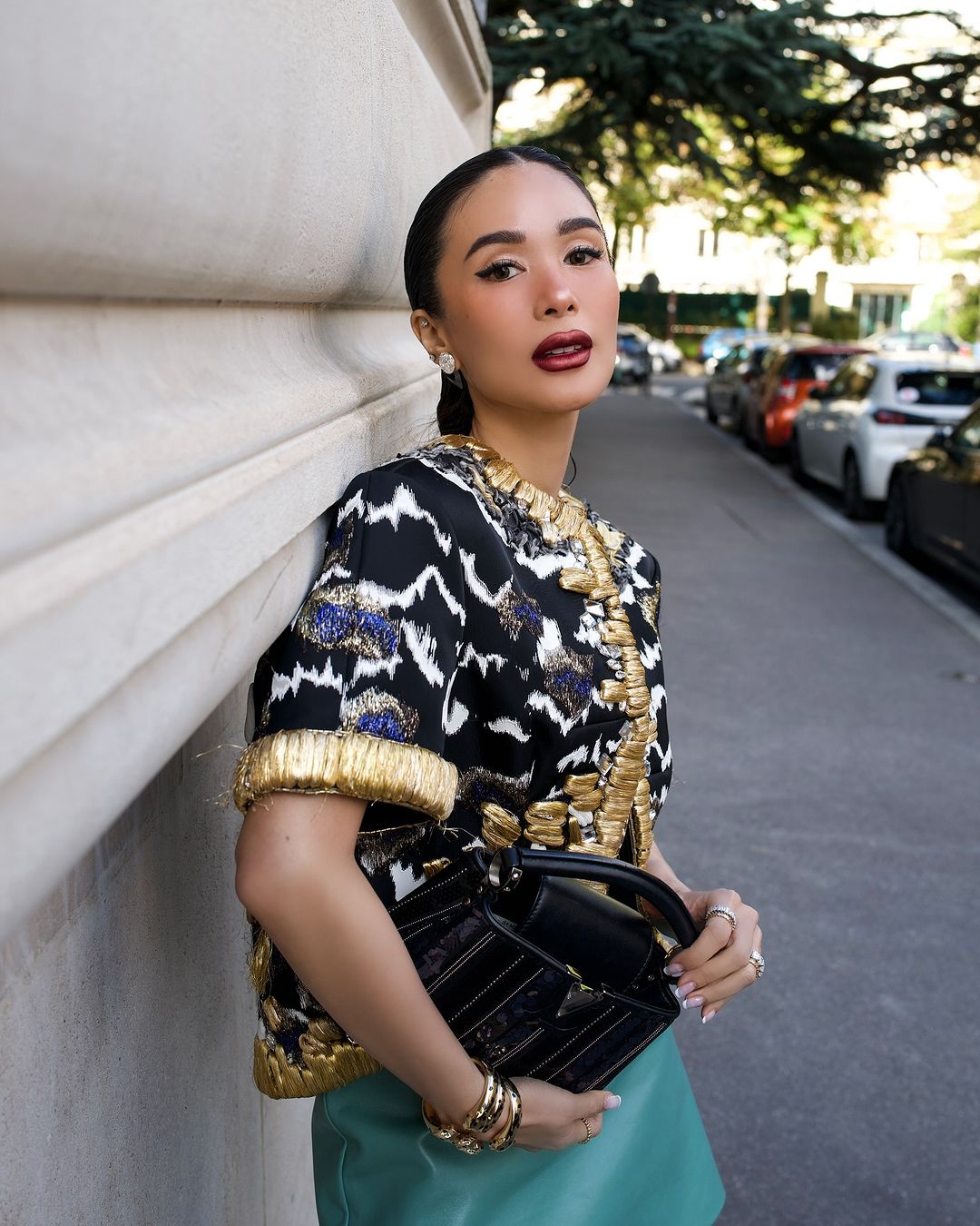Heart Evangelista's look for Louis Vuitton's S/S25 show in Paris Fashion Week