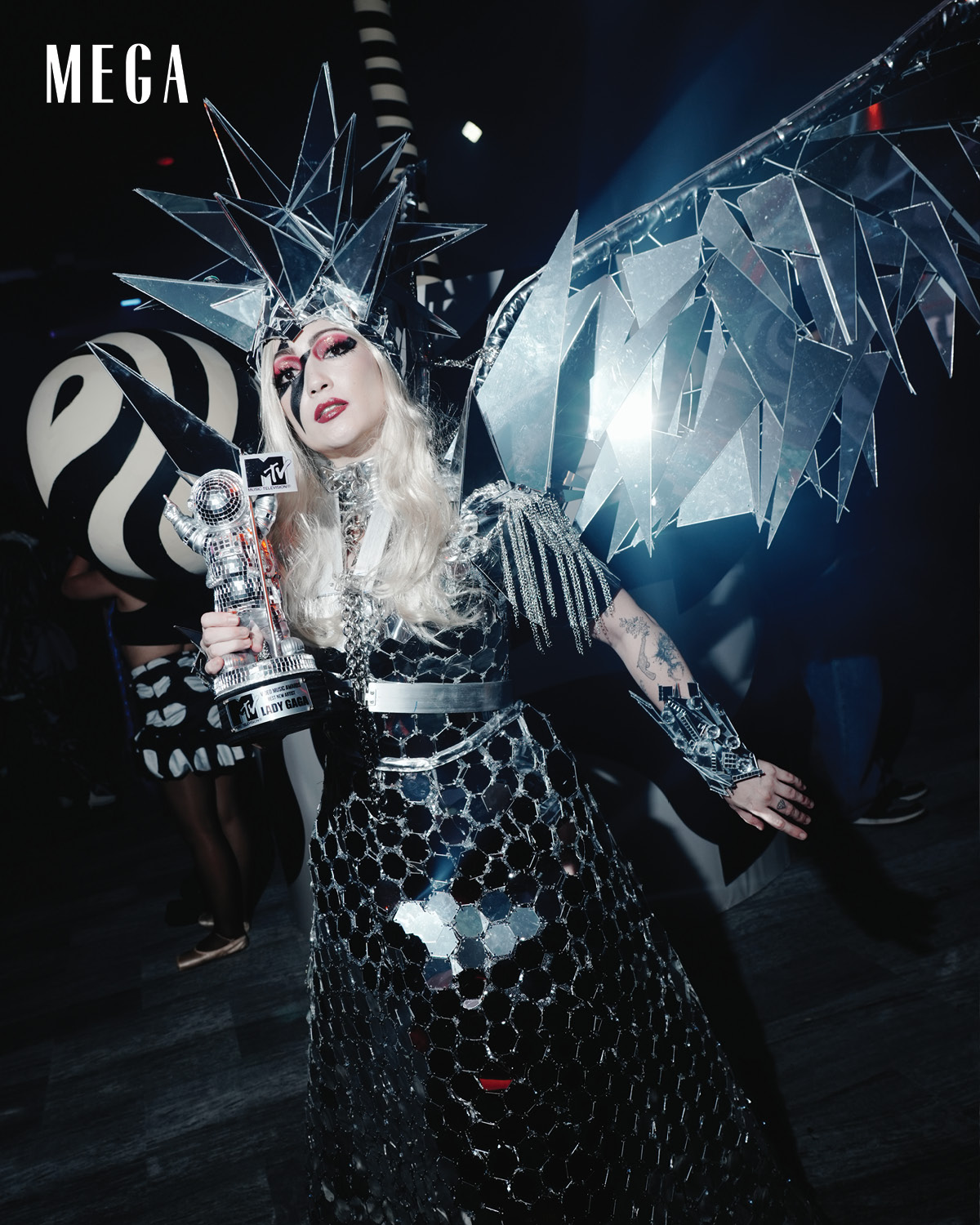 MEGA’s Best Halloween Looks from CIRQUE: Shake, Rattle, and Ball 2024 Michelline Syjuco as Lady Gaga at the VMAs