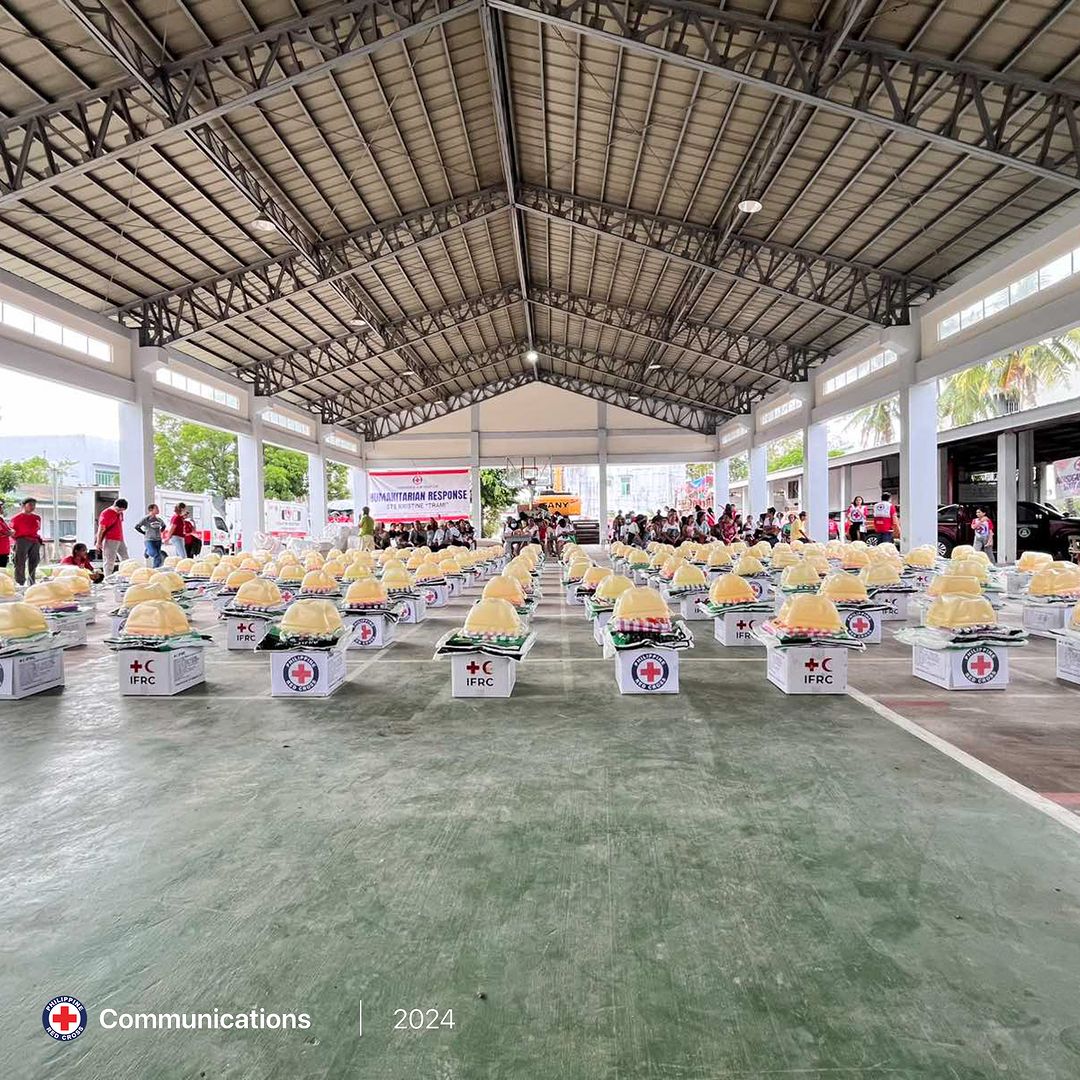 Philippine Red Cross has prepared hygiene kits, sleeping kits, and jerry cans for the 399 families affected by Typhoon Kristine in Naga City, Camarines Sur