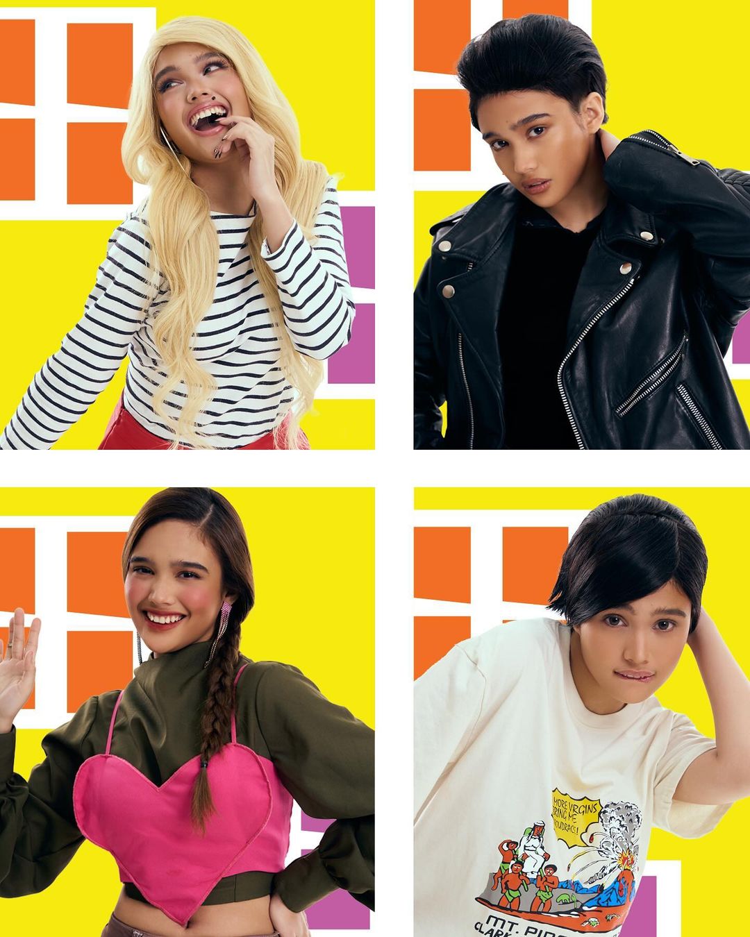 Criza Taa as Girlie, Peter, Mark, and Panying from Girl, Boy, Bakla, Tomboy.