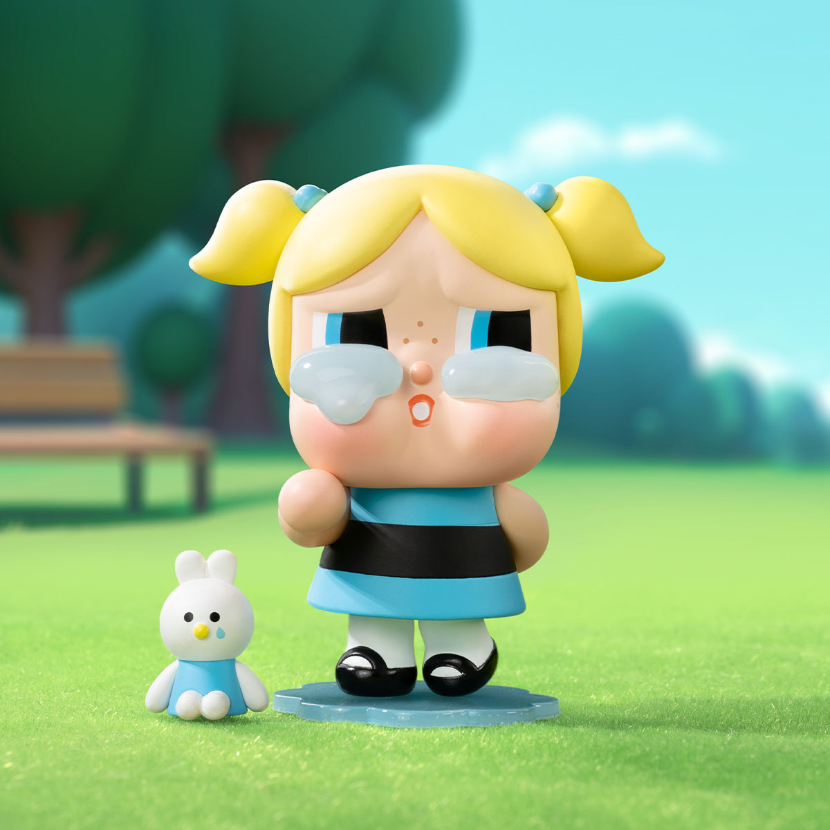 Bubbles from the CRYBABY x Powerpuff Girls Series Pop Mart