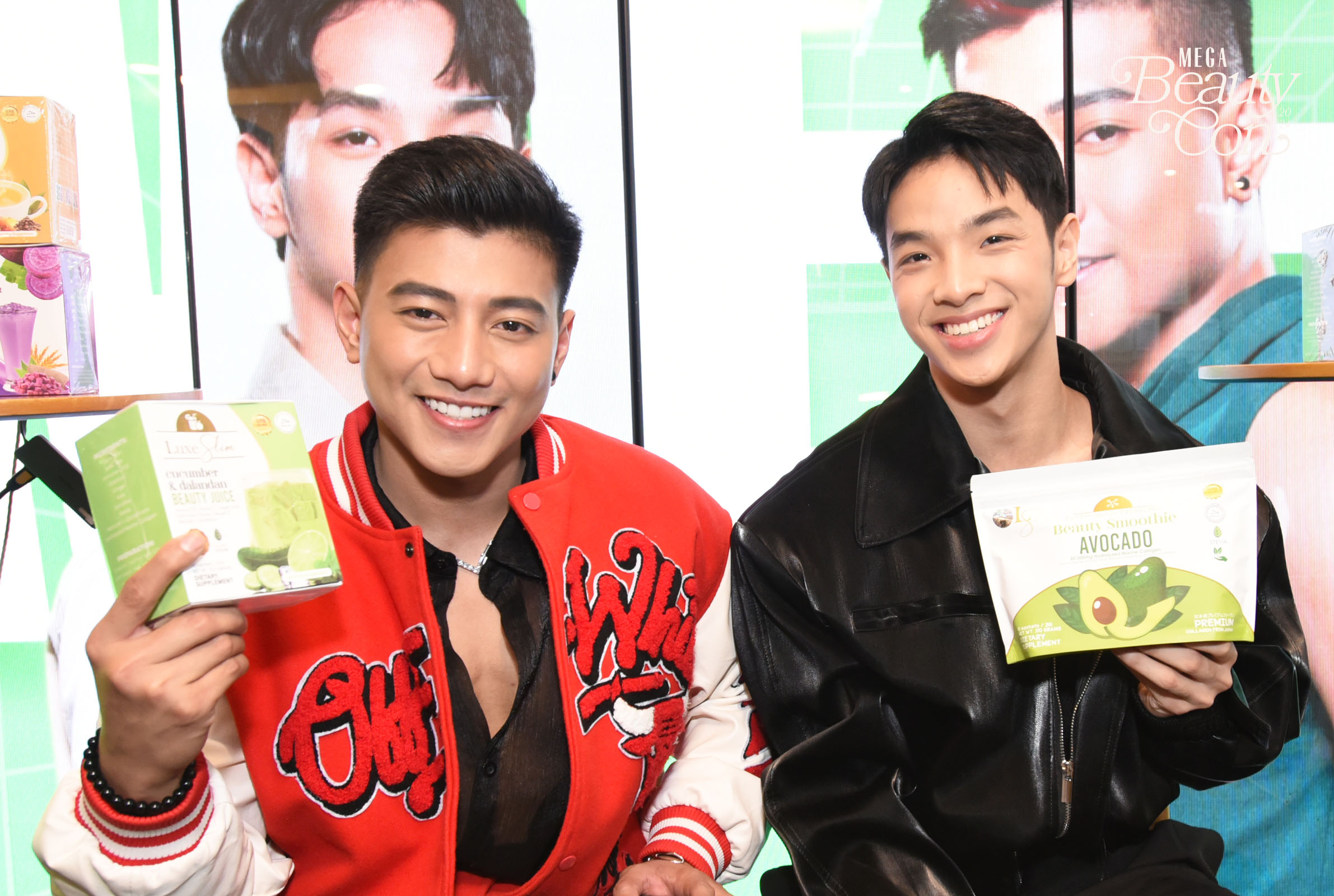 Christian and Vrix with the newest addition on the flavors Avocado Smoothie for Luxe Slim at the MEGA BeautyCon 2024