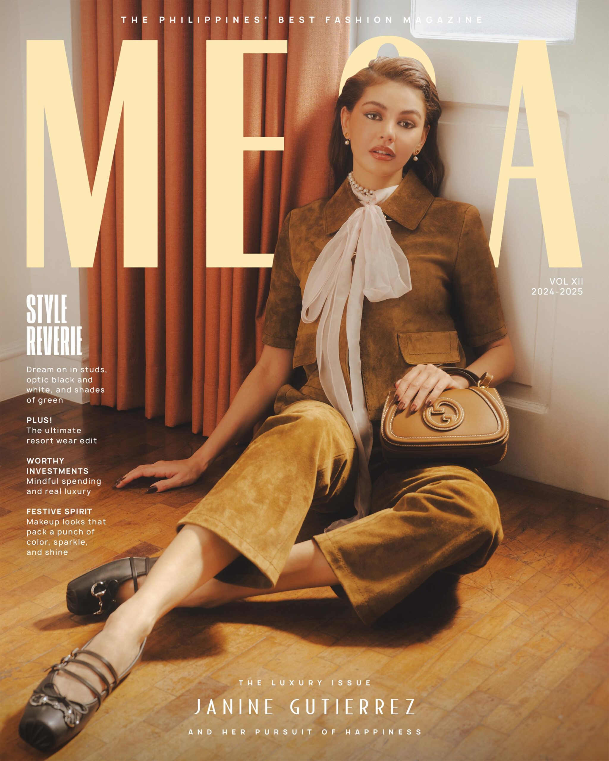 MEGA's December 2024 - January 2025 The Luxury Issue featuring Janine Gutierrez wearing GUCCI