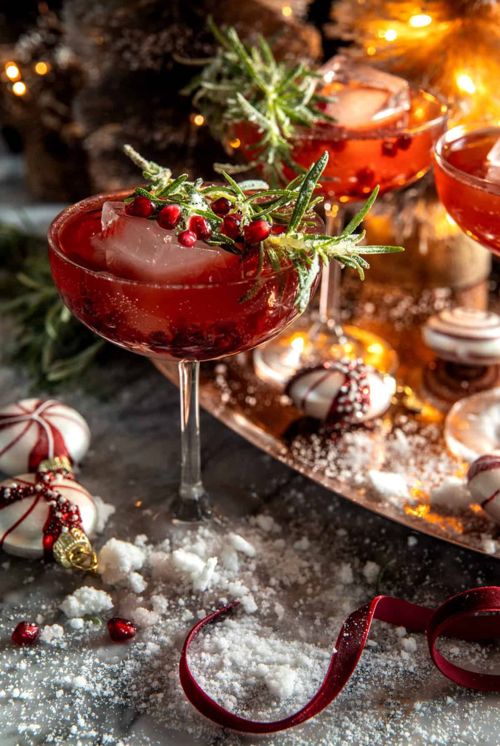 Christmas Drinks Sparkling Mistletoe Cosmo