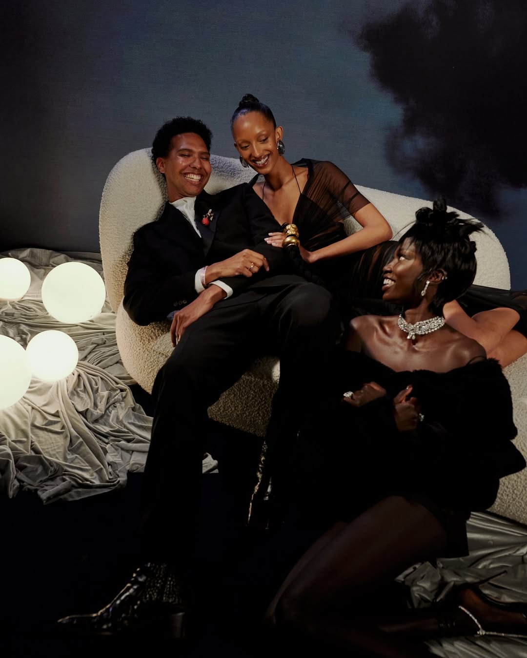 Fashion’s Finest: The Winners of the British Fashion Awards 2024 Tyler Mitchell with Anok Yai and Mona Tougaard