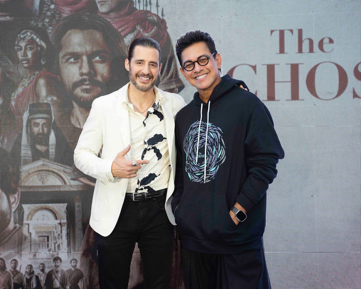 Jonathan Roumie with Gary Valenciano The Chosen tv series