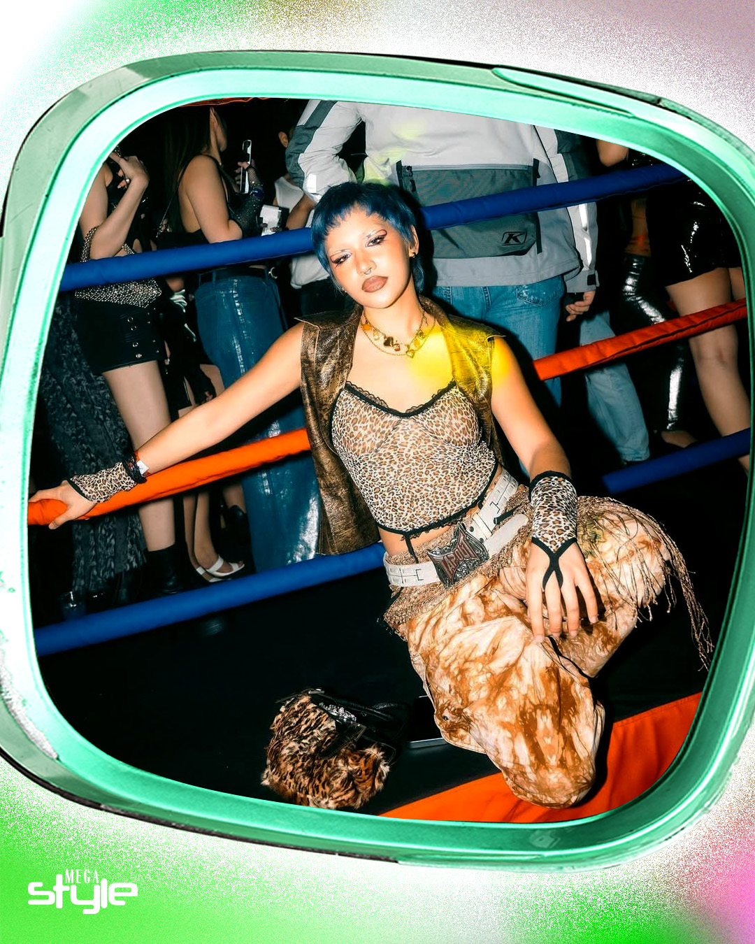 Social media content creator Pat Cortez shows off her style with a pattern on pattern ensemble  maximalist maximalism streetwear pieces design element print pattern jewelry