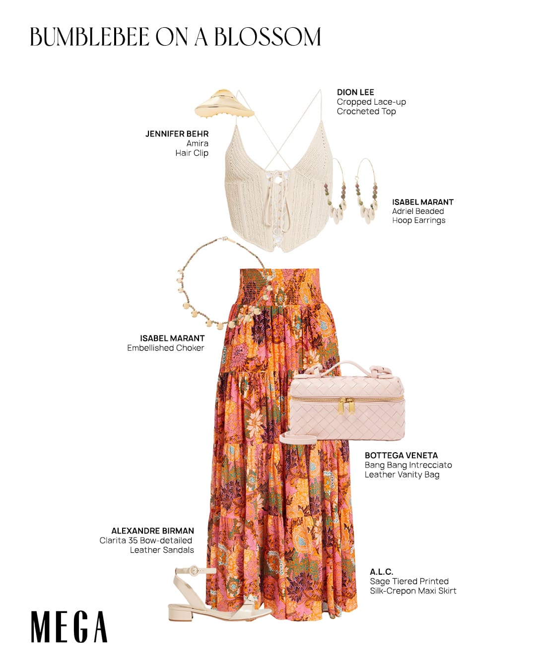 Make a buzz out of your tropical soft girl outfit, like a bumblee on a blossom.