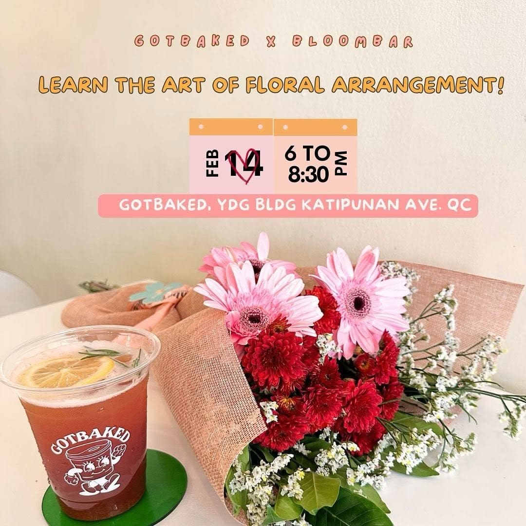 Embrace Valentine's Day with a flower-arranging workshop with delicious coffee on the side at Got Baked.