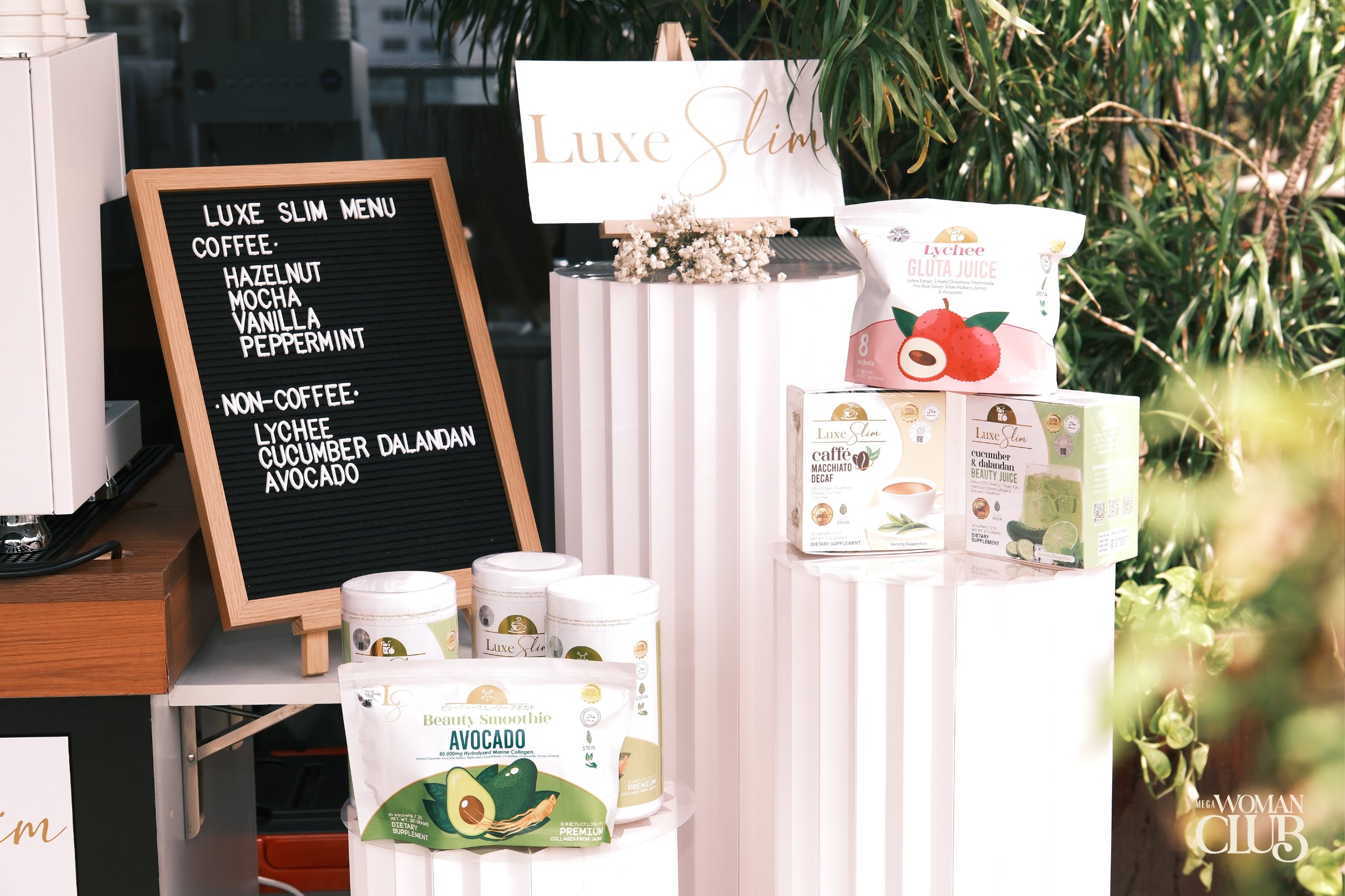 beverages offered by luxe slim