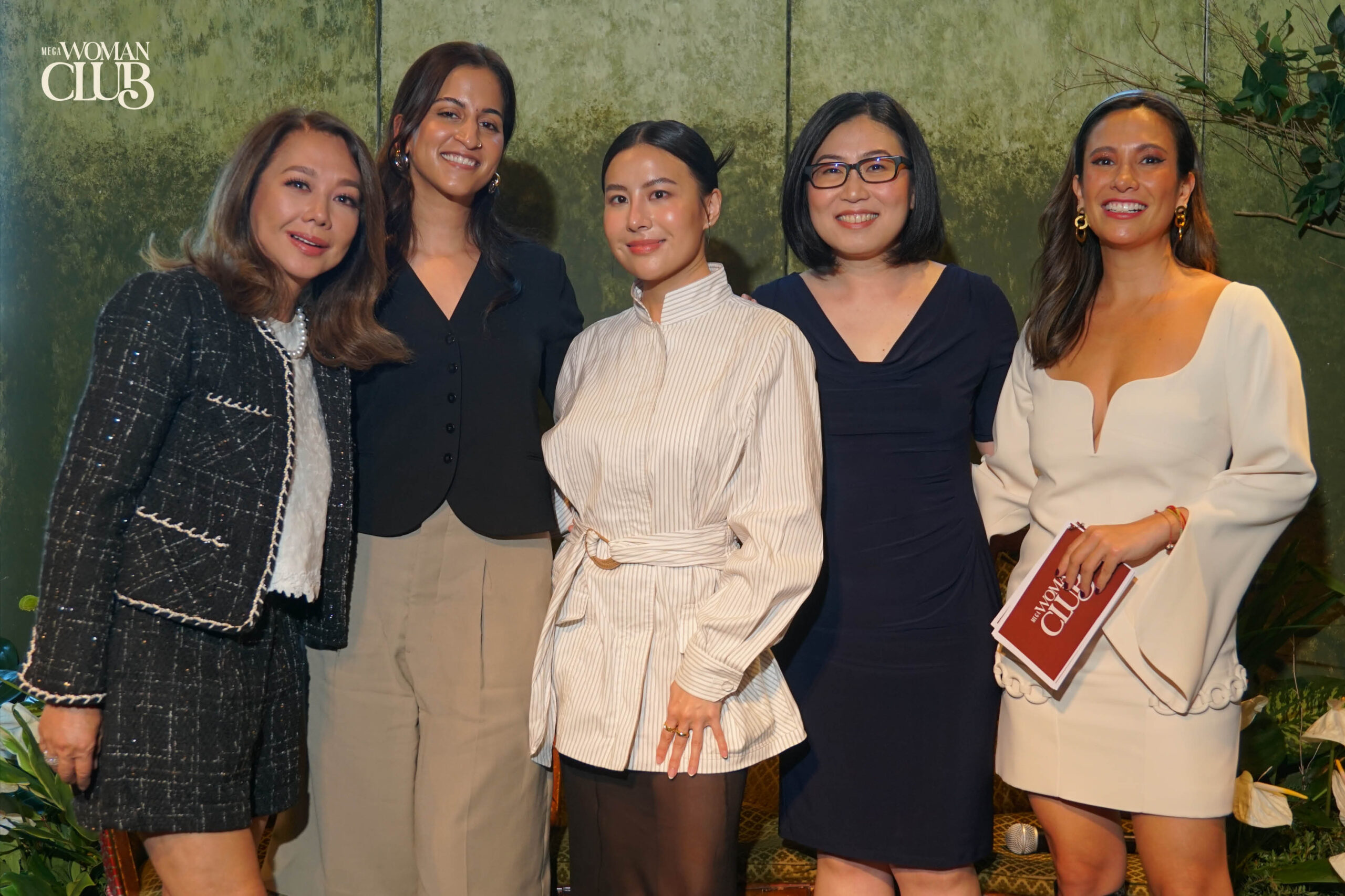 Korina Sanchez, Mili Kale, Savina Chow, Grace De Vera, and Stephanie Zubiri for the MEGA Woman Club panel discussion