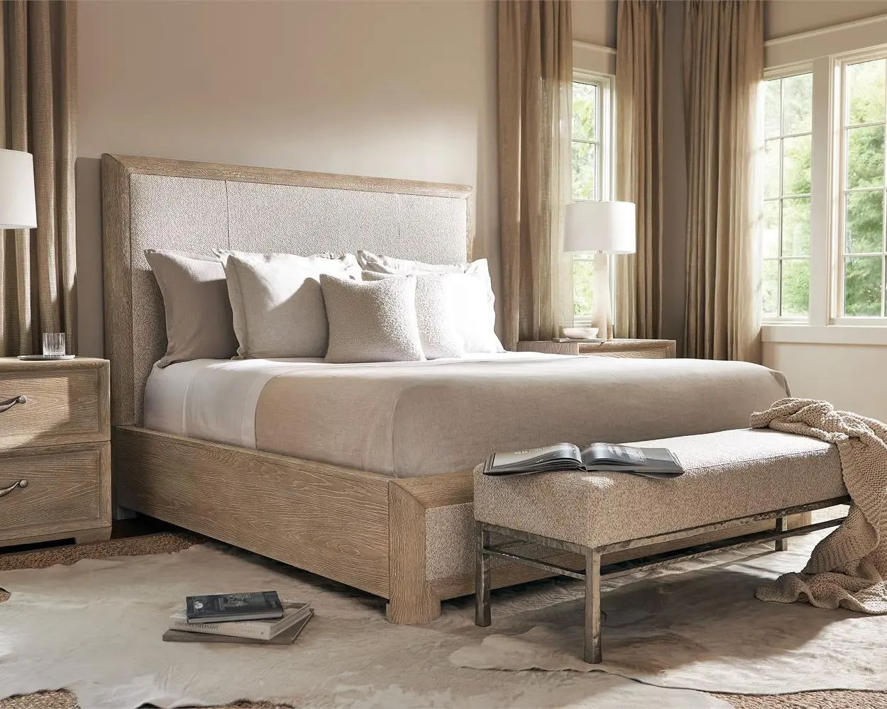 Bernhardt Aventura Panel Bed and Nightstand