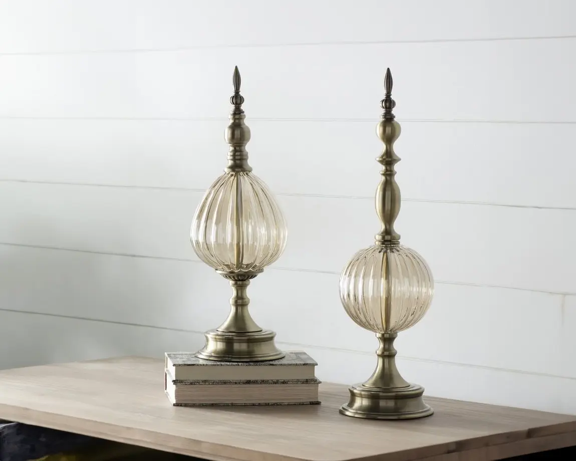 M Décore Copper Finials Set