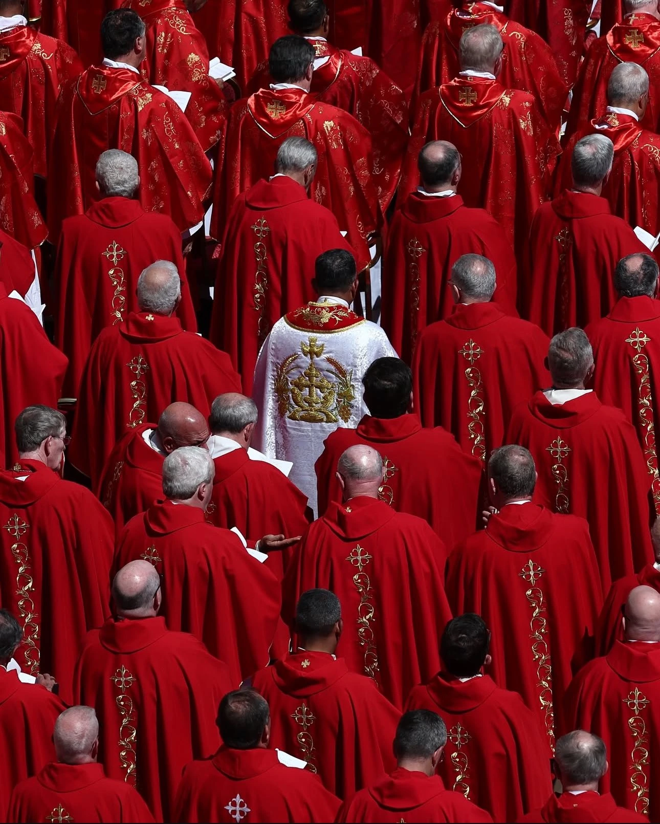 Scene from the funeral of pope francis