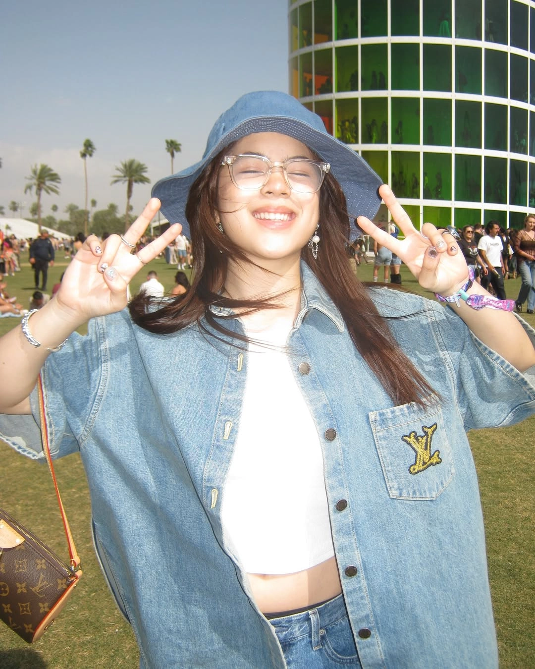 Niana Guerrero in Louis Vuitton at Coachella Weekend 2