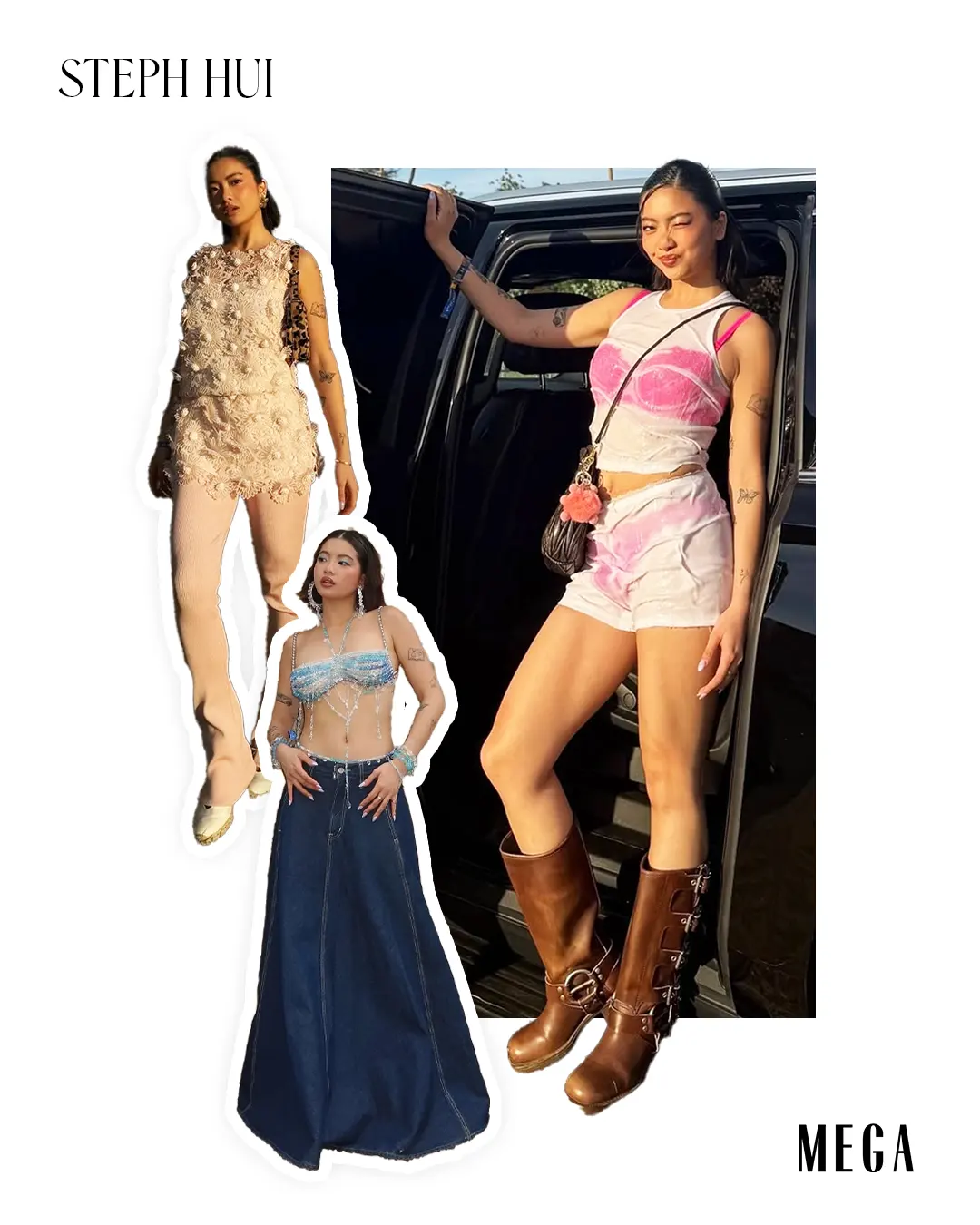 Steph Hui's ensembles for Coachella Weekend 1