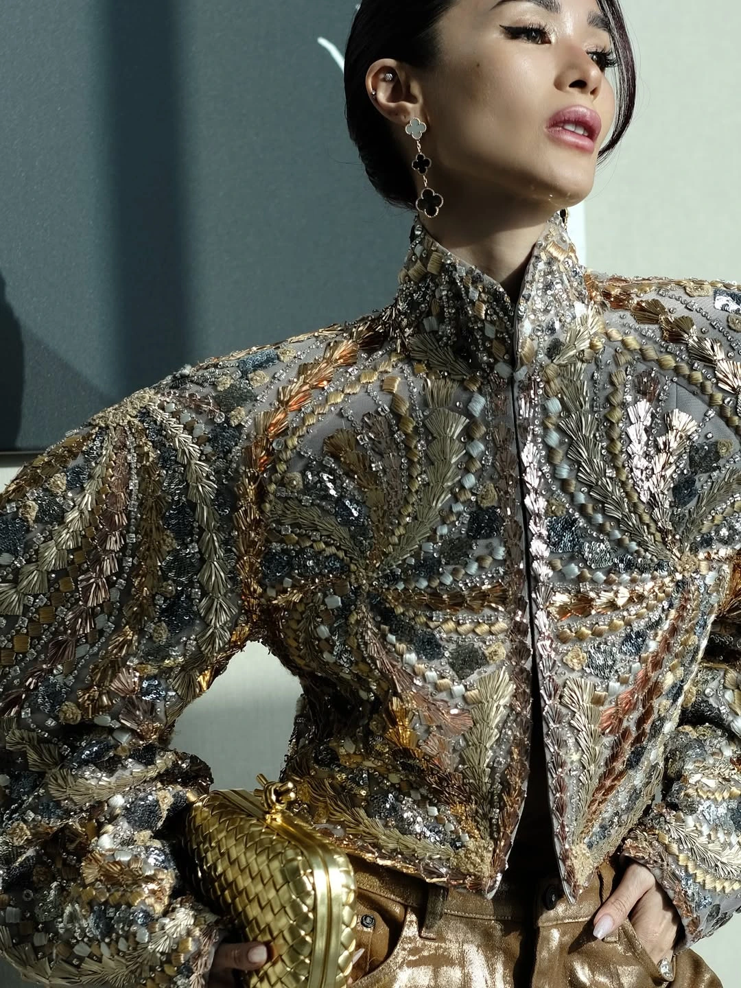 HEART EVANGELISTA WORE MICHAEL CINCO FOR THE PANEL DISCUSSION ON THE FRIST DAY