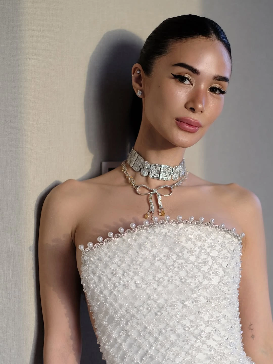 HEART EVANGELISTA WORE MICHAEL LEYVA AND JANINA DIZON JEWELS AND A JUDITH LIEBER RABBIT BAG