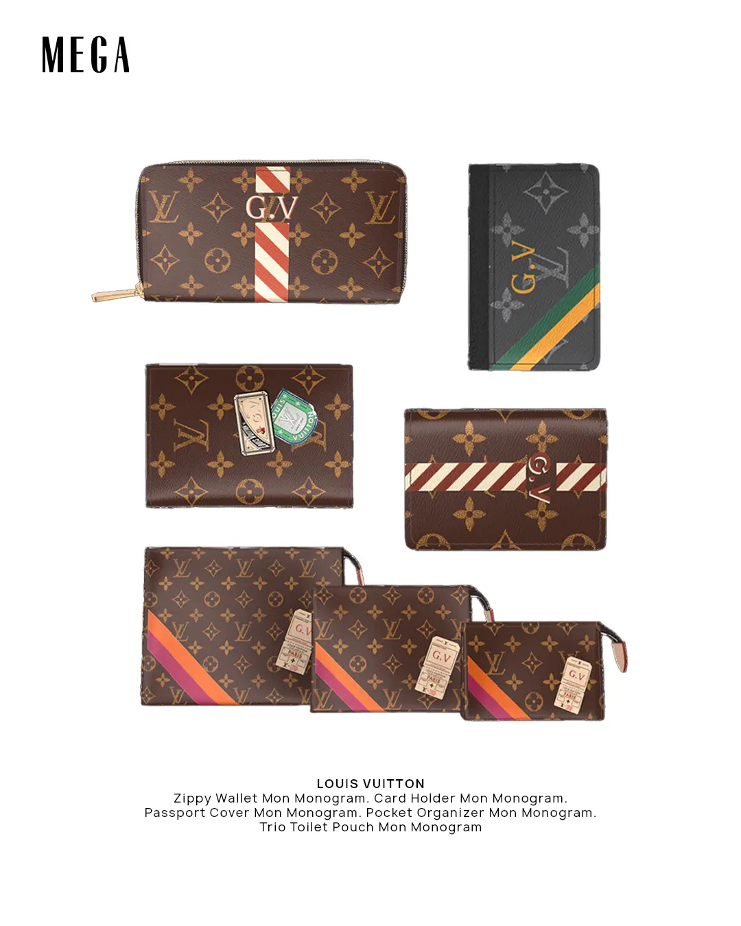 Louis Vuitton customized bags Mon monogram wallets cardholders