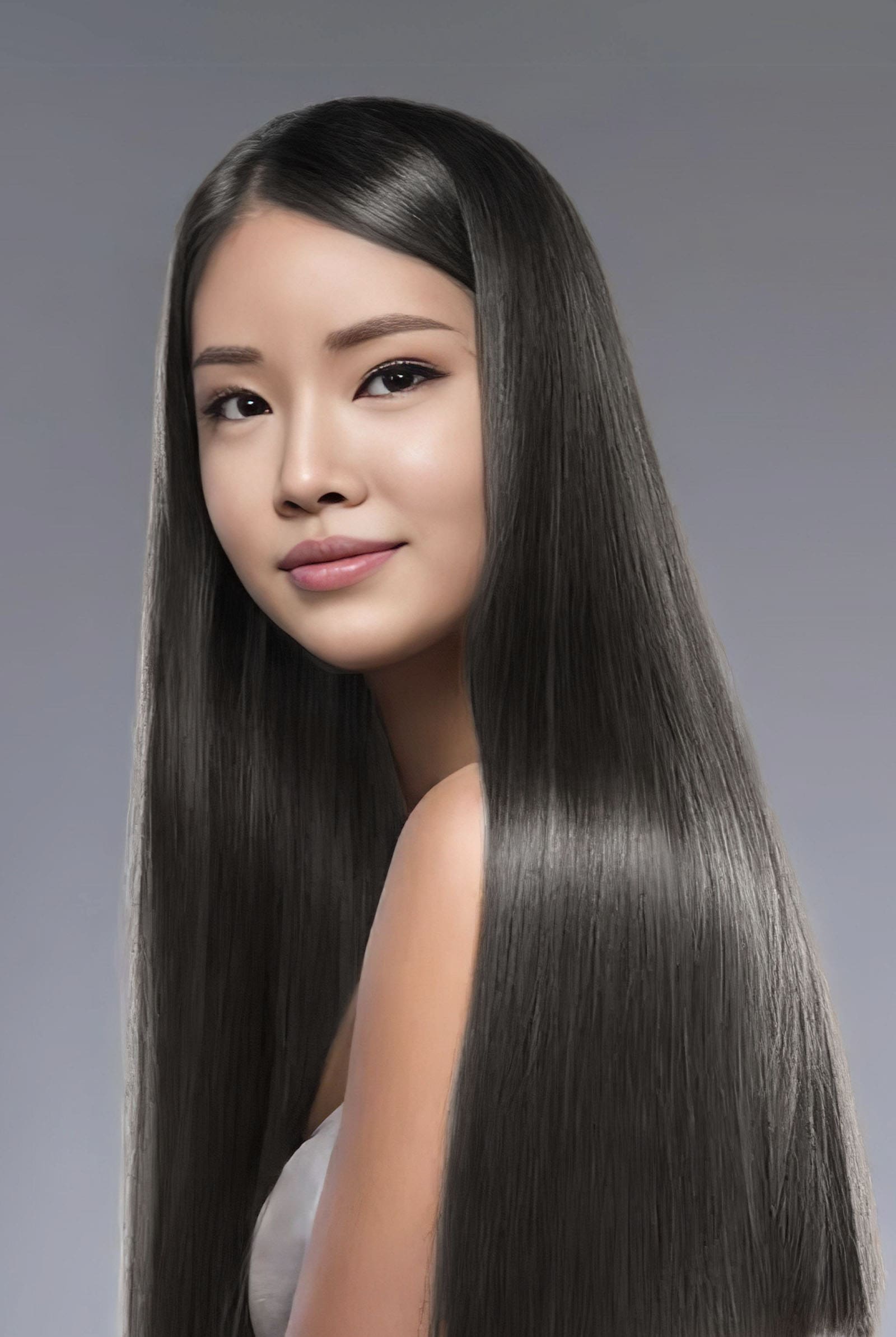 A girl with long, healthy locks